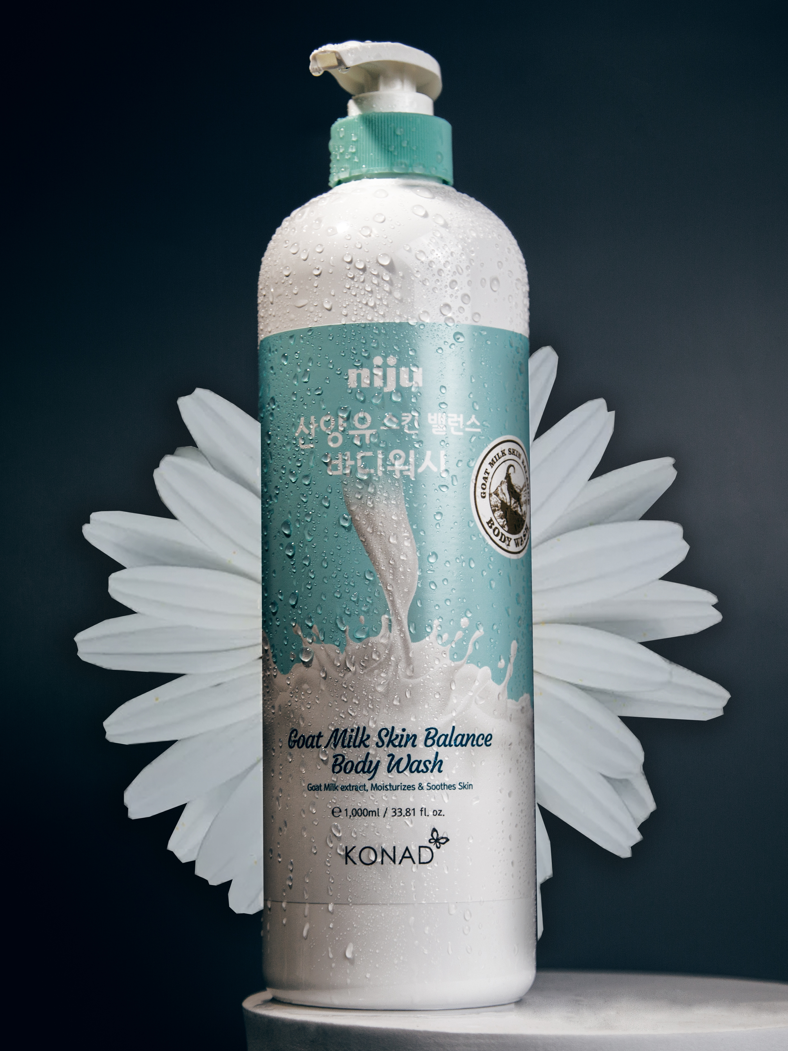 Konad Niju Goat Milk Skin Balance Body Wash Гель для душа с козьим молоком, 1000 мл купить в интернет-магазине Skin-Mag