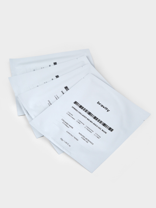 Bravity Derma Collagen Micro-hole Gel Mask 30g*4EА Маска для лица коллагеновая, 4 шт купить в интернет-магазине Skin-Mag
