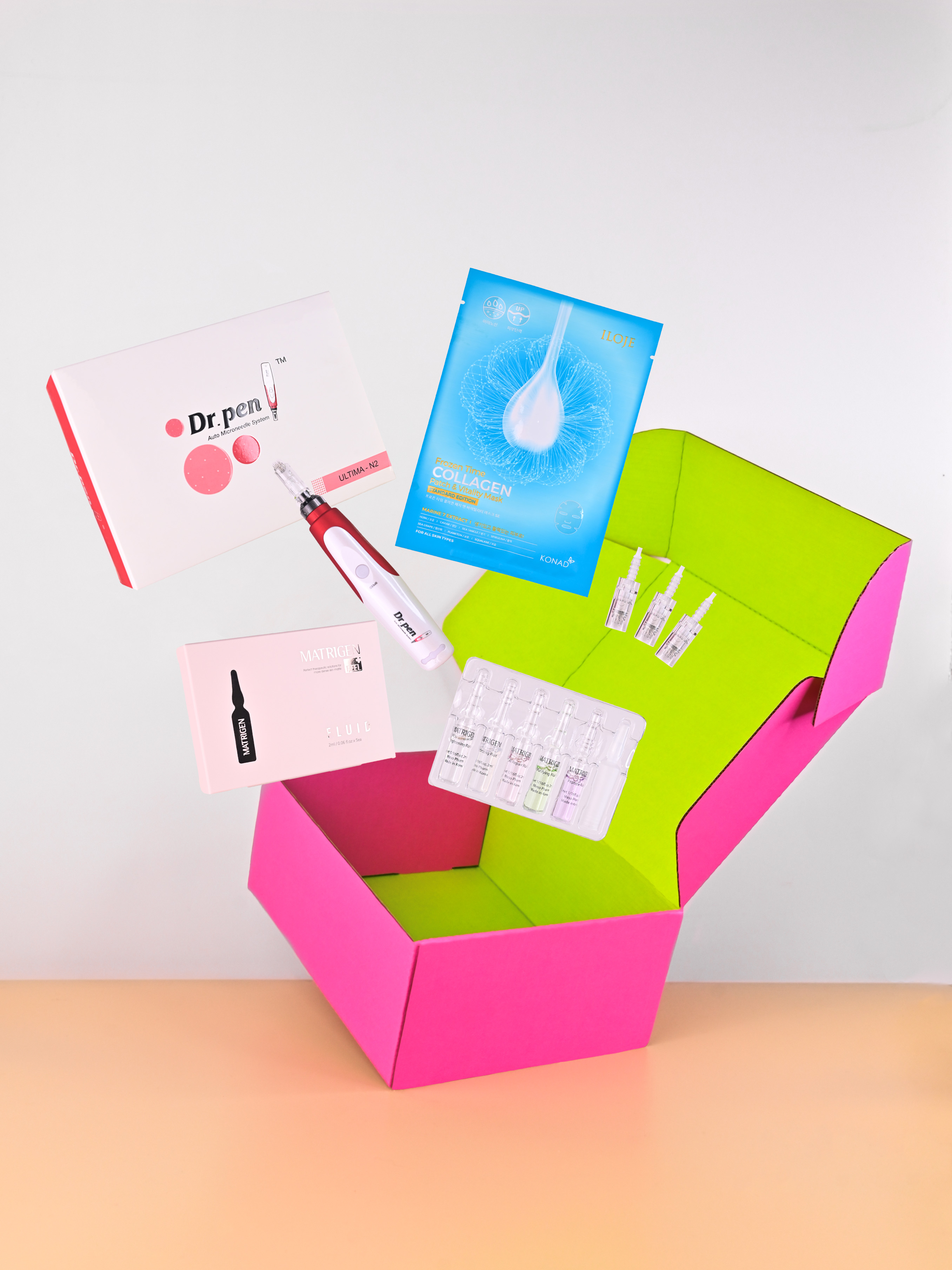 Dr.pen Стартовый набор (дермапен N2 + доп 2 шт картридж белый байонет + сыворотка флюид 5 видов по 2 мл + маска тканевая 1 шт.) купить в интернет-магазине Skin-Mag