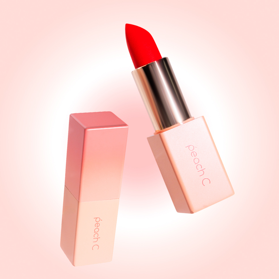 PEACH C Easy Matte Lipstick 05 Dahlia Red Помада для губ матовая с магнитным футляром, оттенок 05 купить в интернет-магазине Skin-Mag