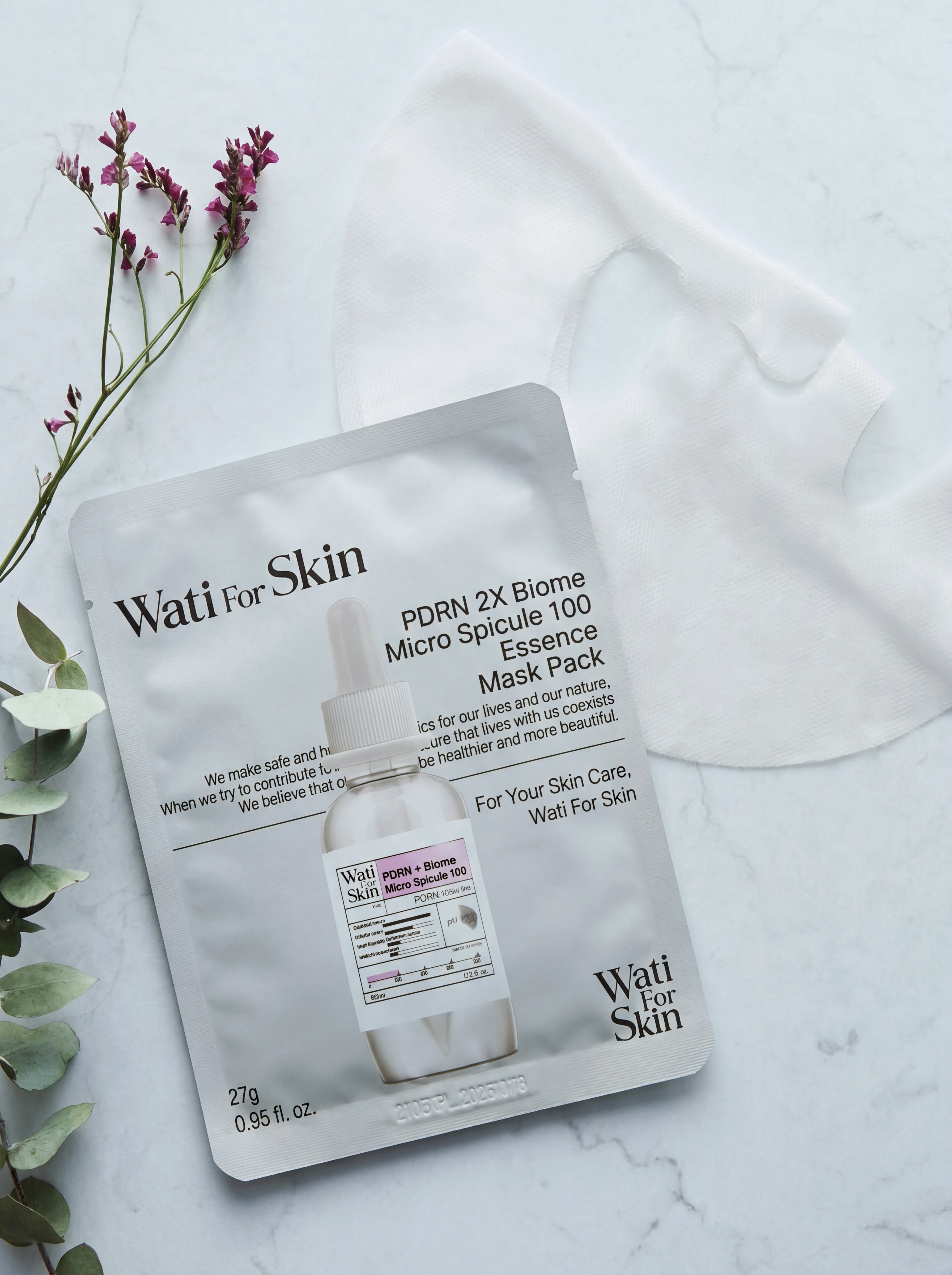 Wati For Skin PDRN 2x Biome Micro Spicule 100 Essence Mask Маска для лица купить в интернет-магазине Skin-Mag