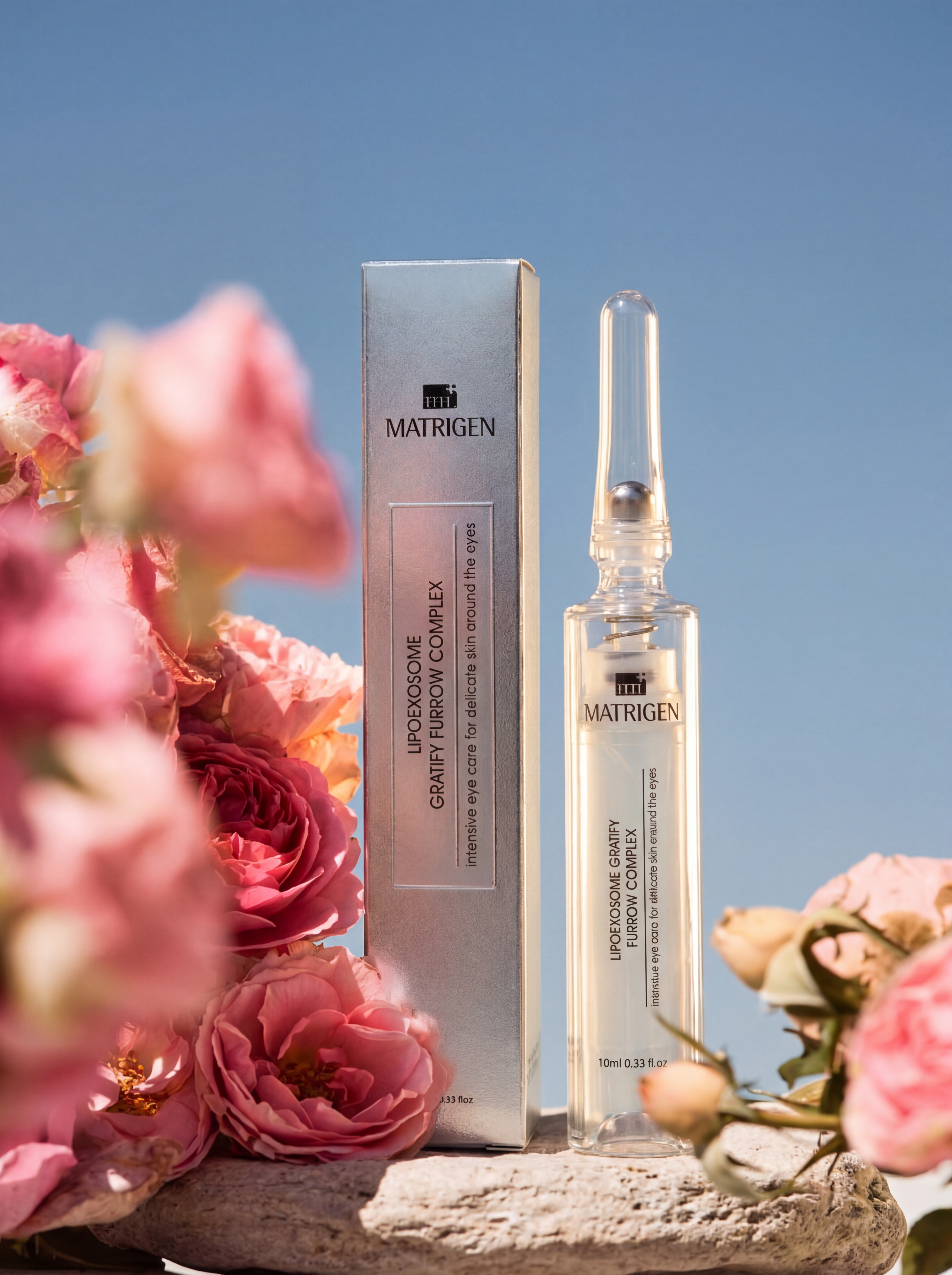 Matrigen Lipo Exosome Gratify Furrow Complex Крем для кожи вокруг глаз с роликовым массажёром, 10 мл купить в интернет-магазине Skin-Mag