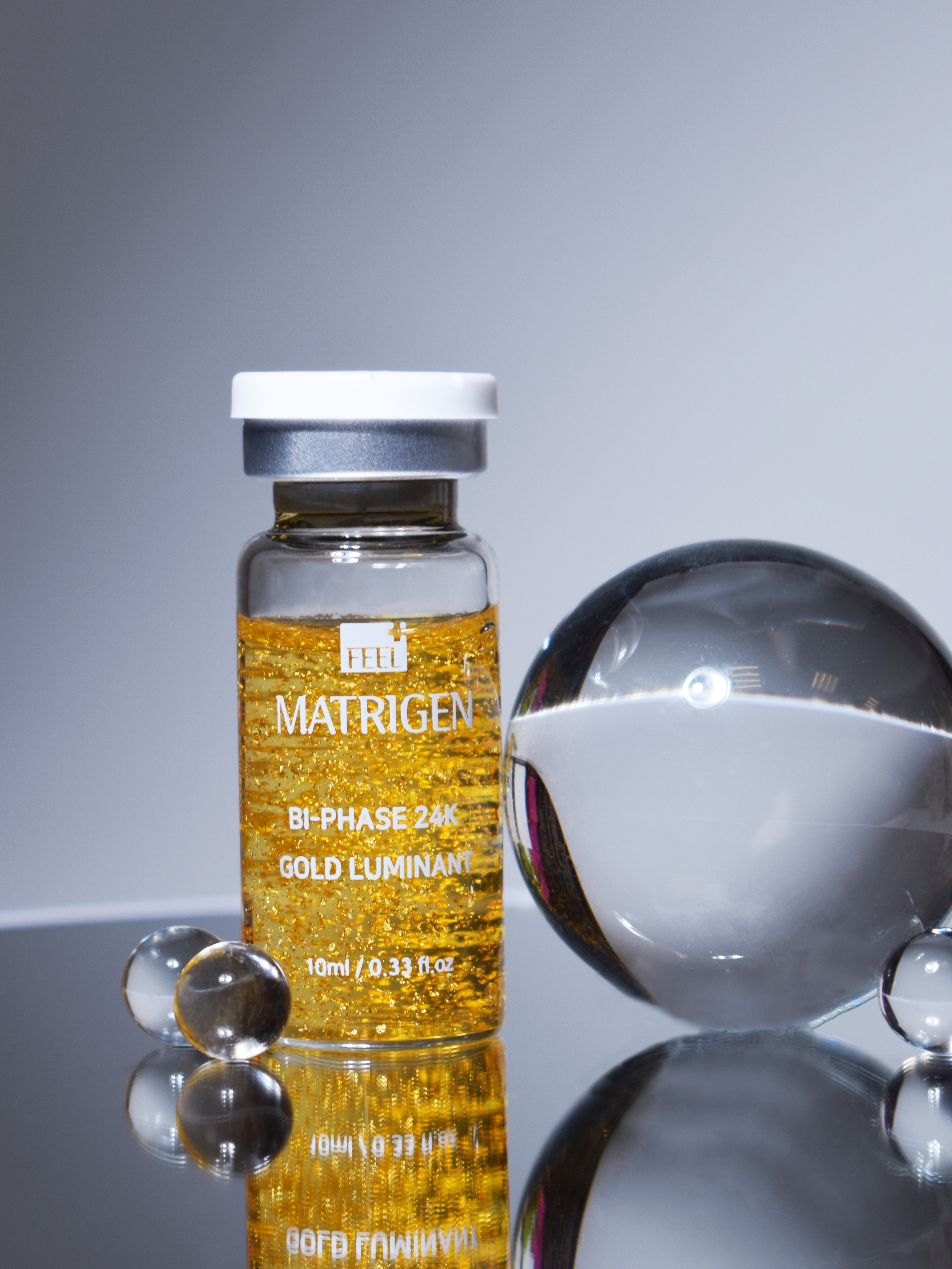 Matrigen Bi-Phase 24K Gold Luminant Ampoule Cыворотка для лица с золотом 24К и пептидами, 10 мл купить в интернет-магазине Skin-Mag