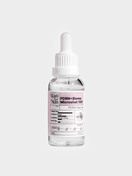 Wati For Skin PDRN+ Biome Essence Microshot 100 Эссенция для лица с микроиглами спикулами и ПДРН, 30 мл купить в интернет-магазине Skin-Mag