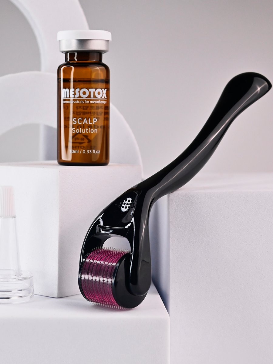 Набор DRS Мезороллер 540 игл 1 мм и Мезококтейль для волос Matrigen Mesotox Scalp Solution 1 х 10 мл, для мезотерапии кожи головы купить в интернет-магазине Skin-Mag