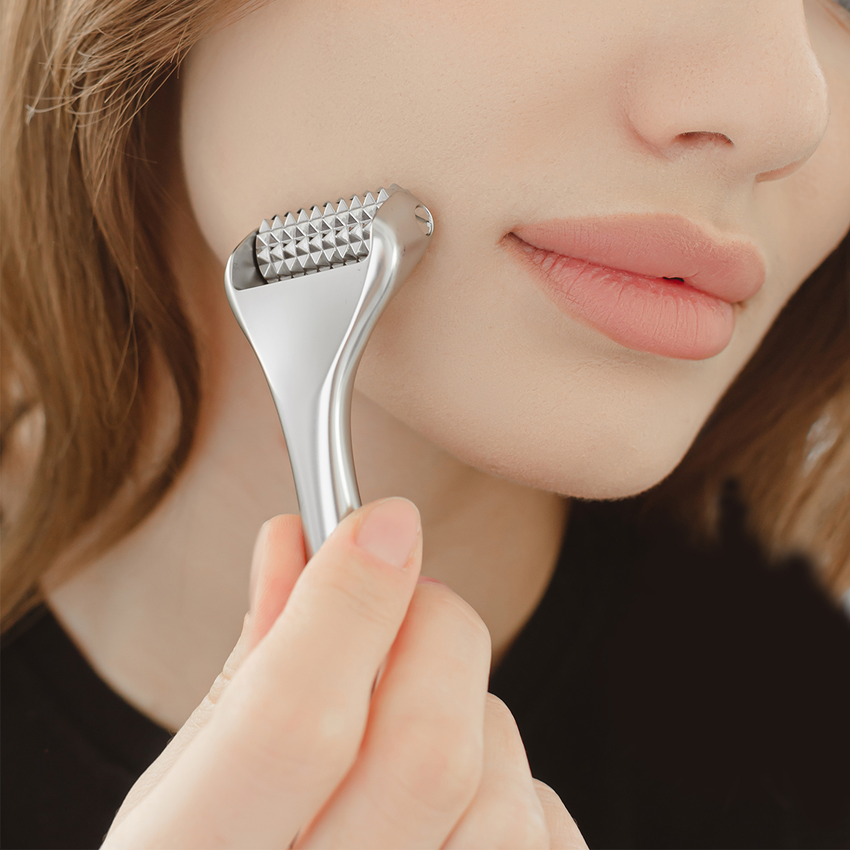Mezonica Metal 3D Acupressure Skin beauty Roller Zinc Alloy Металлический 3D акупрессурный массажер ролик для массажа шиацу, ручной домашний купить в интернет-магазине Skin-Mag