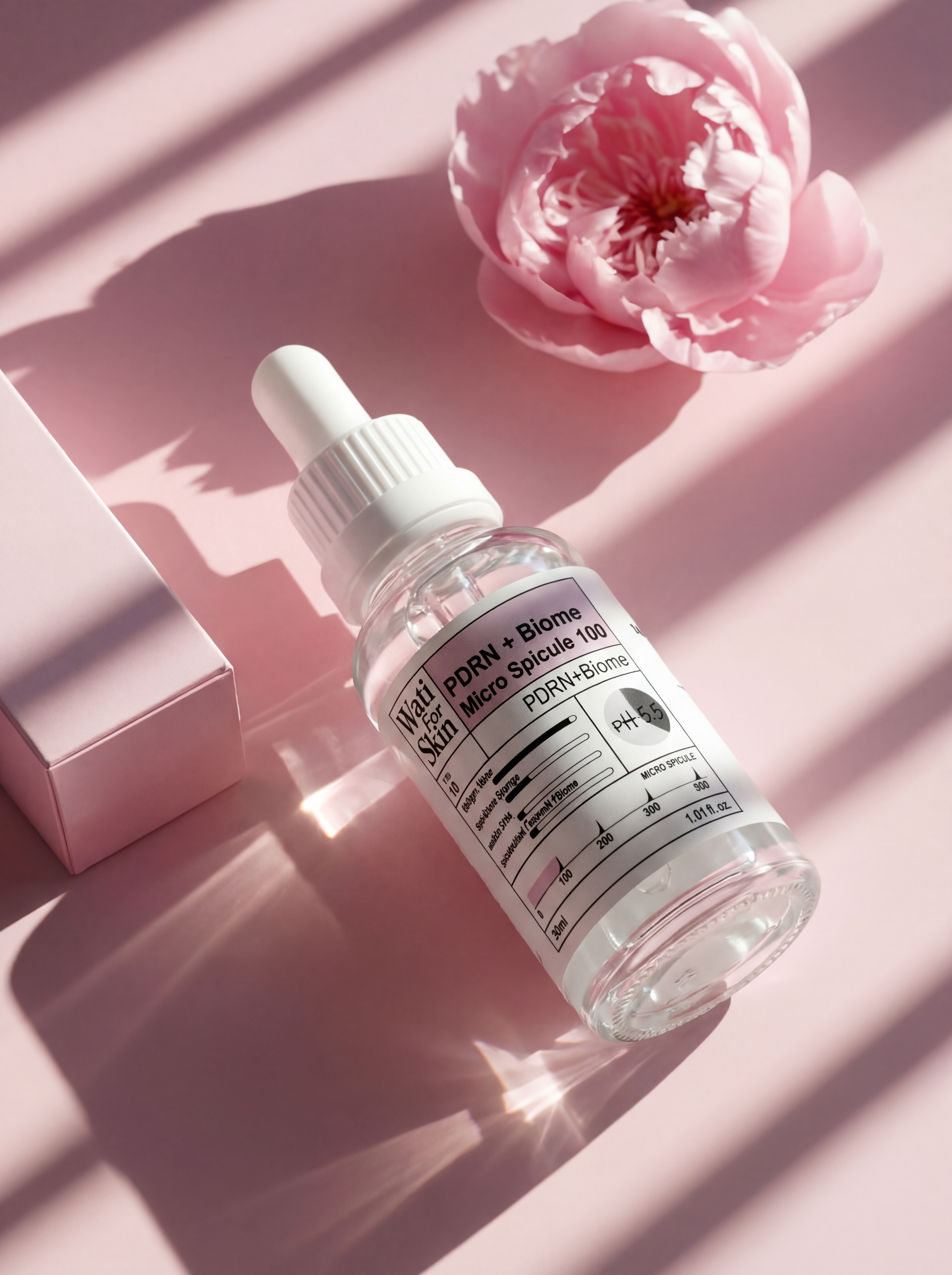 Wati For Skin PDRN + Biome Essence Microshot 100 Сыворотка - эссенция для лица с микроиглами спикула купить в интернет-магазине Skinmag