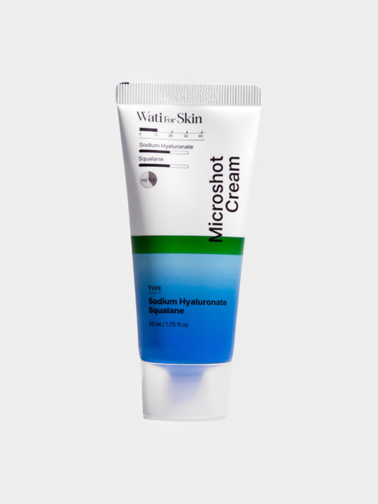 Wati For Skin Hyaluronic Squalane Microshot Cream Крем для лица с микроиглами гиалурон и сквалан, 50 мл купить в интернет-магазине Skin-Mag