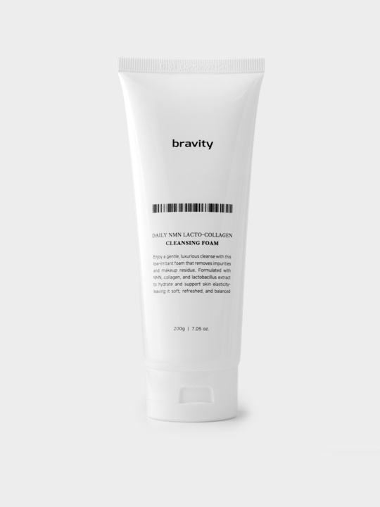 Bravity Daily NMN Lacto-Collagen Cleansing Foam Пенка для умывания с НМН, коллагеном и лактобактериями, 200 г купить в интернет-магазине Skin-Mag