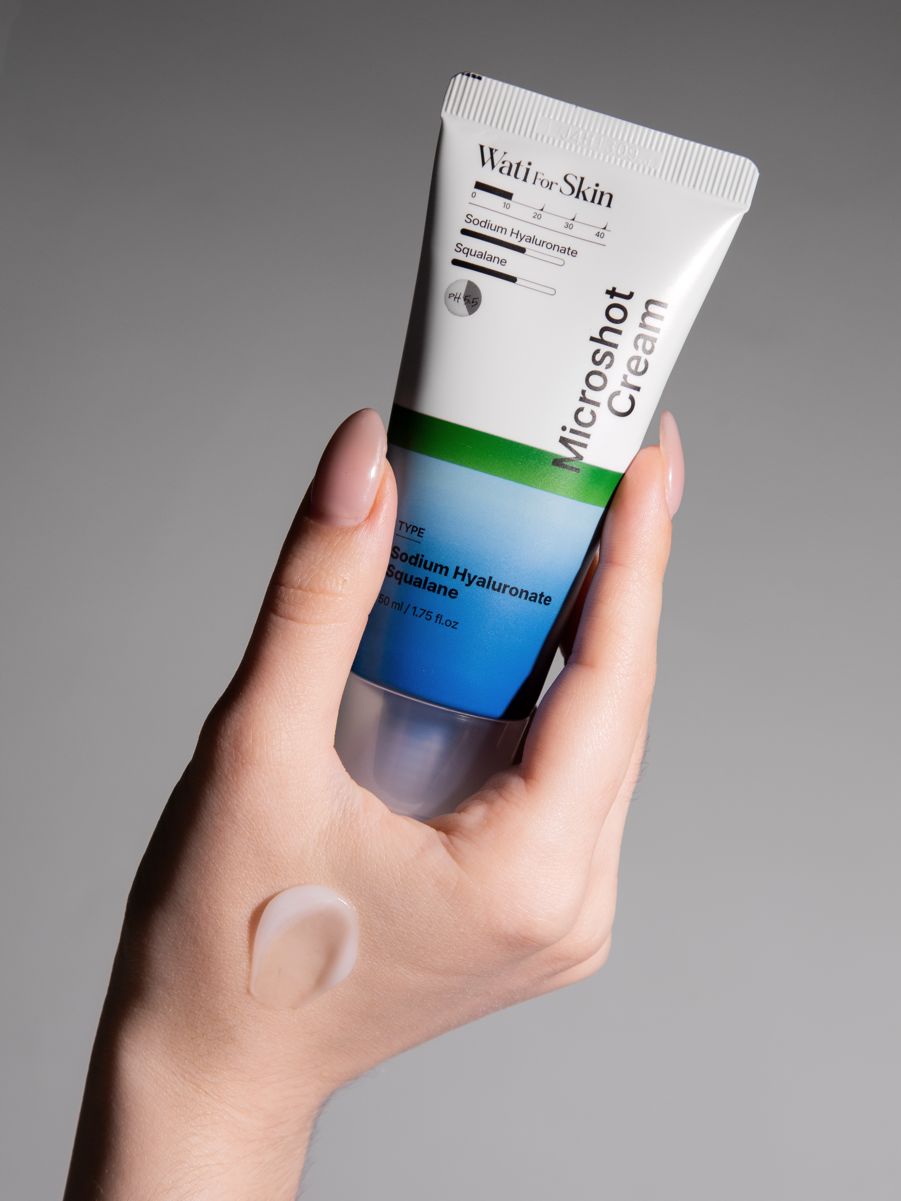 Wati For Skin Hyaluronic Squalane Microshot Cream Крем для лица с микроиглами гиалурон и сквалан, 50 мл купить в интернет-магазине Skin-Mag