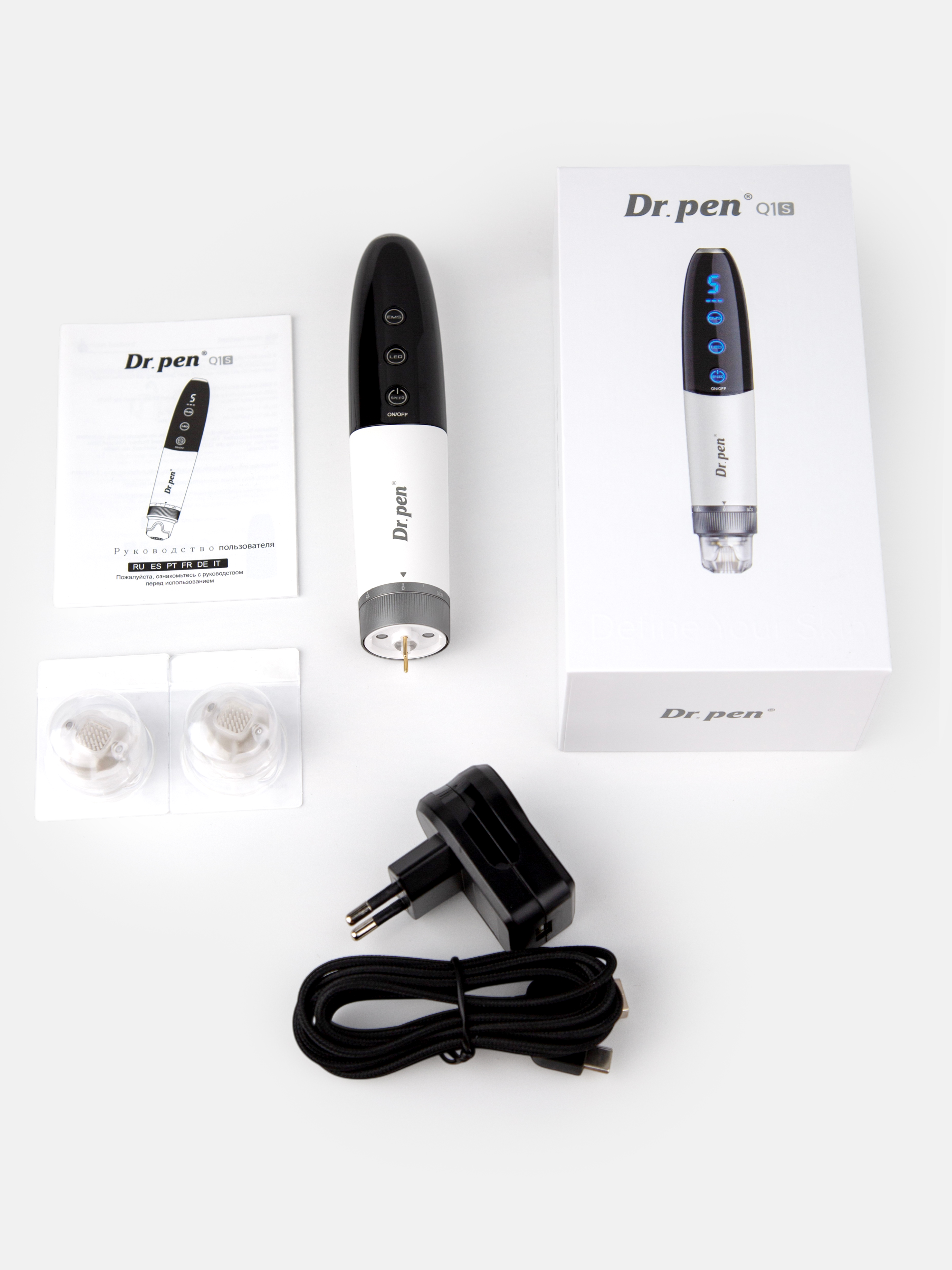 Dr.pen Bio pen Q1S Микротоковый аппарат - дермапен с функцией EMS и фототерапии купить в интернет-магазине Skin-Mag