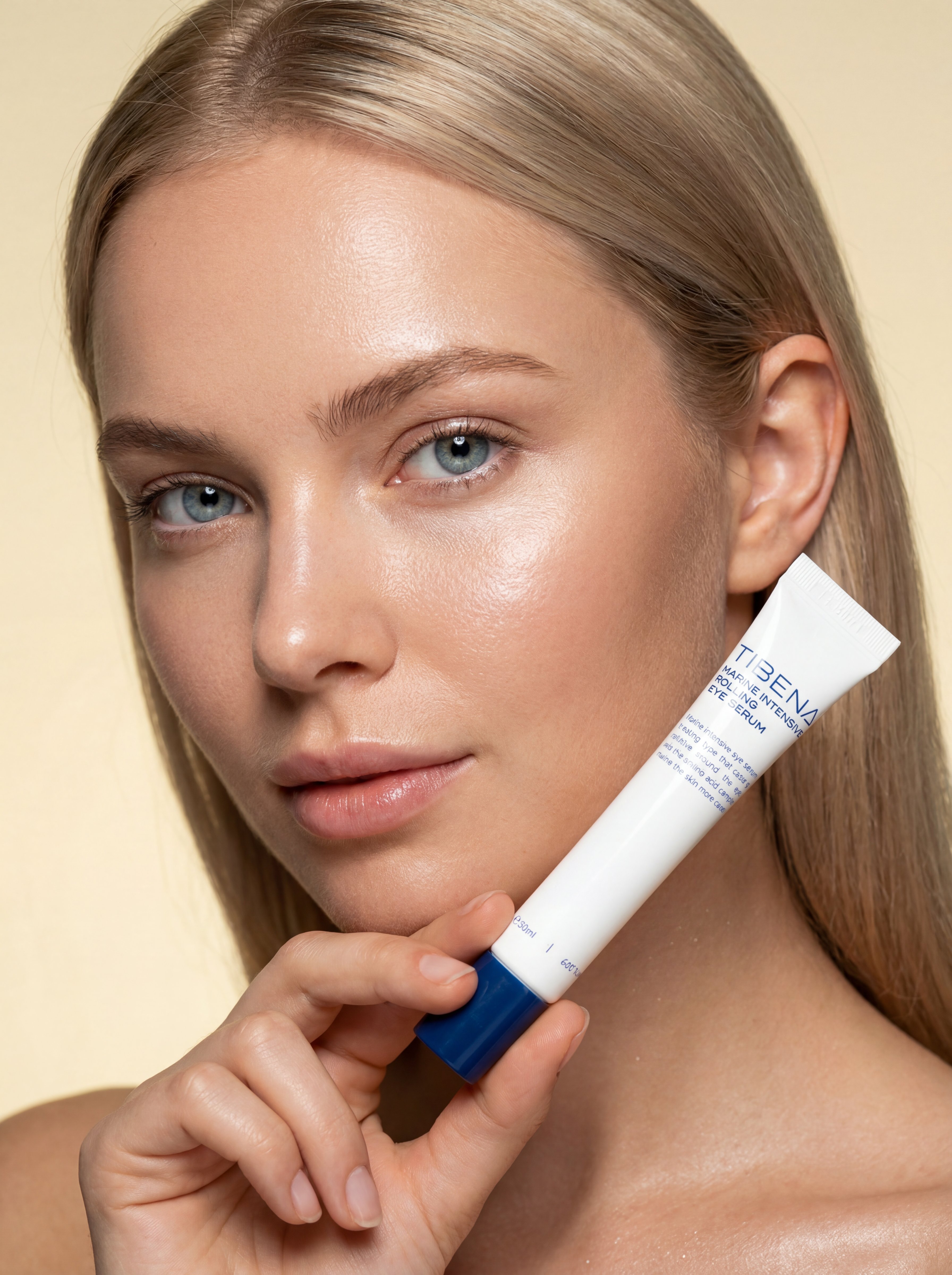 Tibena Marine Intensive Rolling Eye Serum Сыворотка для кожи вокруг глаз с морской водой, ниацинамидом и массажным роликом, 20 мл купить в интернет-магазине Skinmag