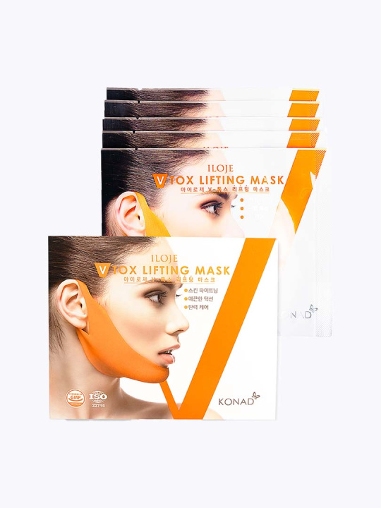 Konad ILOJE V-Tox Lifting Mask Маска бандаж для упругости, лифтинга и подтяжки V-линии подбородка, 5 шт