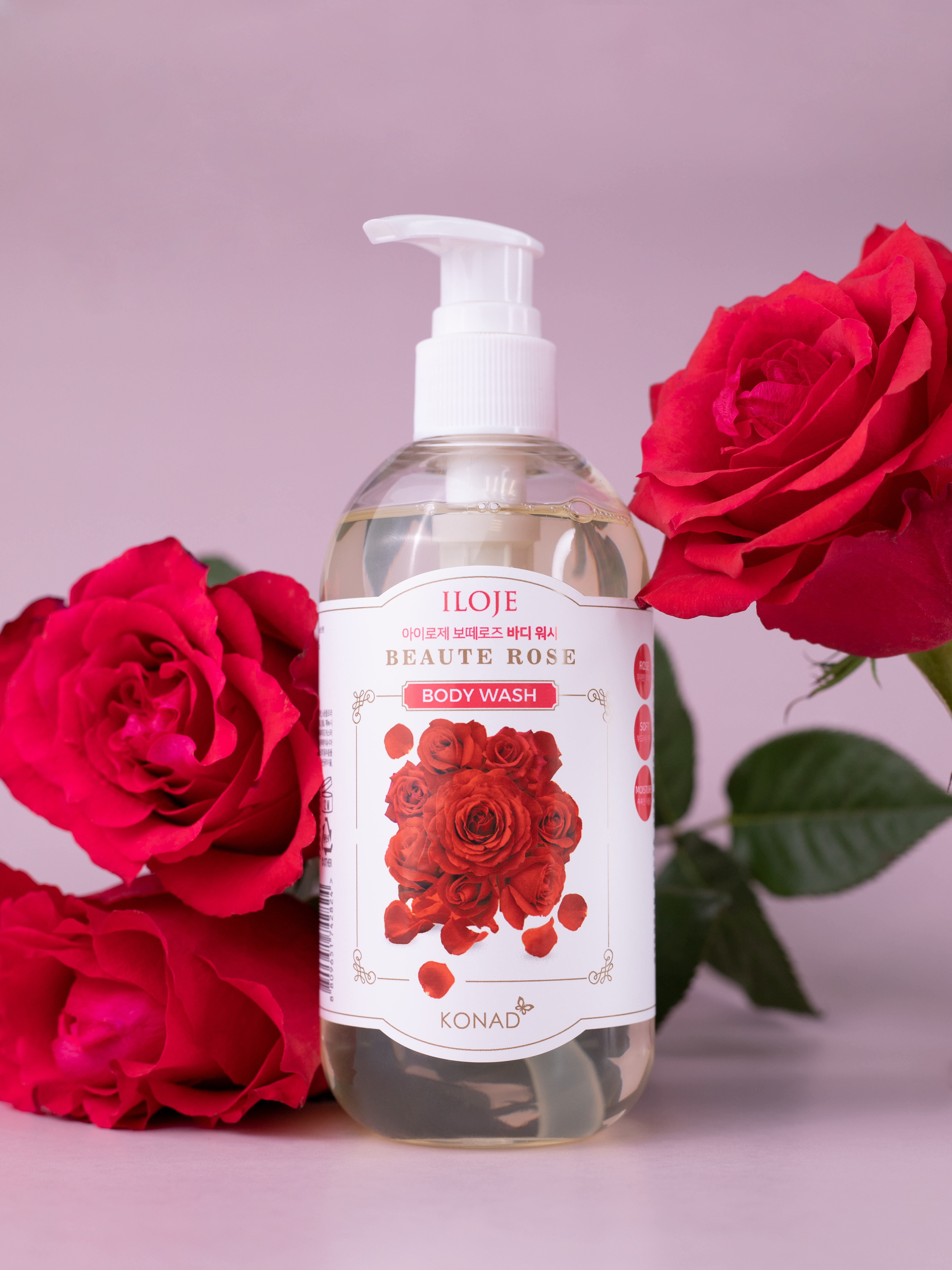 Konad Iloje Beaute Rose Wash Гель для душа с дамасской розой, 300 мл купить в интернет-магазине Skin-Mag