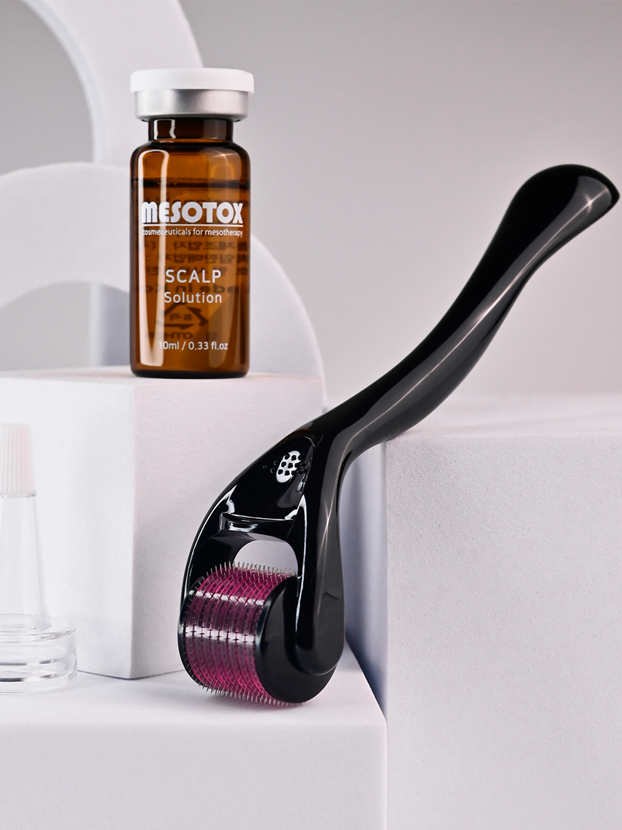 Набор DRS Мезороллер 540 игл 1 мм и Мезококтейль для волос Matrigen Mesotox Scalp Solution 1 х 10 мл, для мезотерапии кожи головы купить в интернет-магазине Skin-Mag