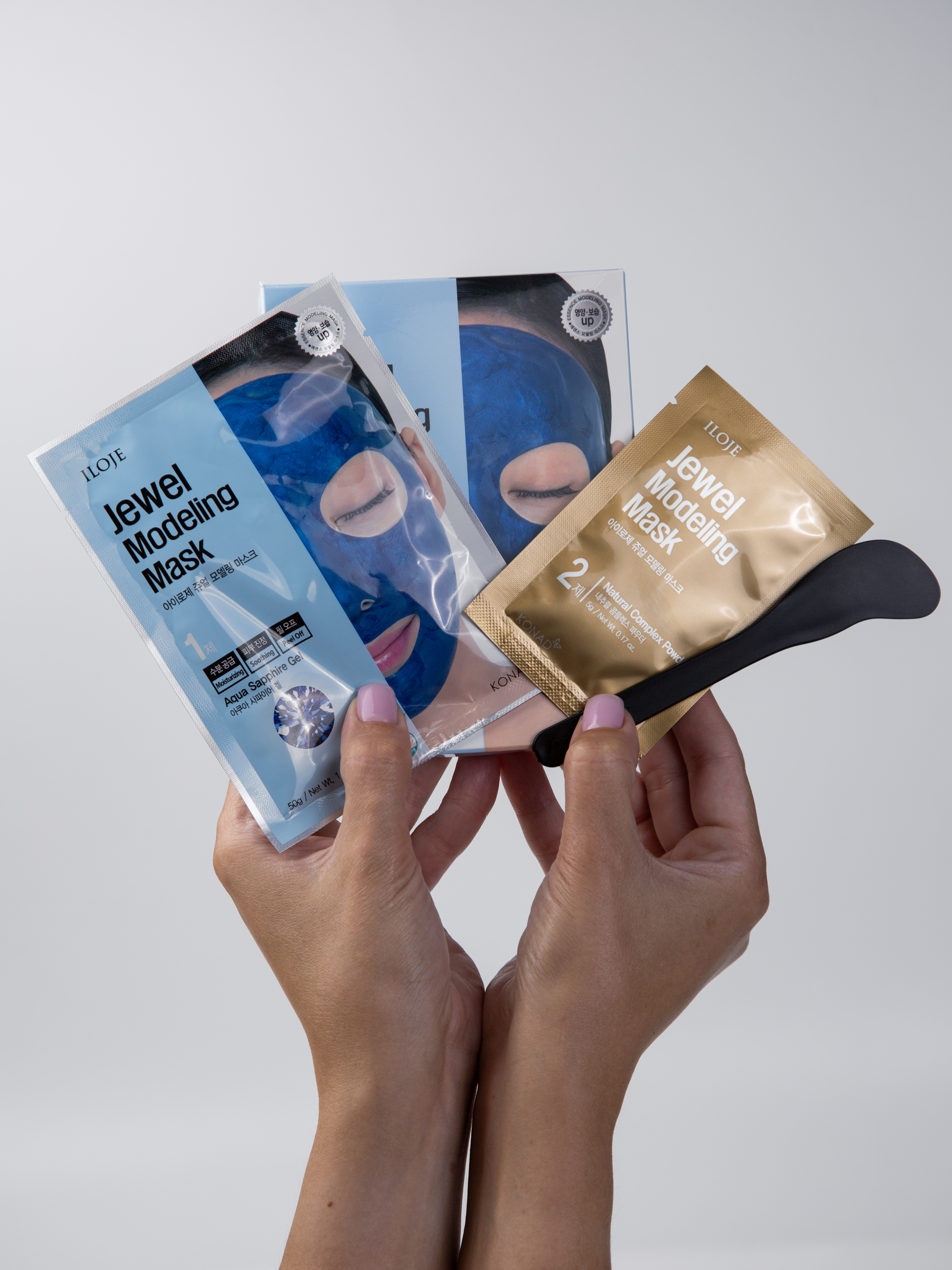 Konad Iloje Jewel Modeling Mask Aqua Sapphire Альгинатная маска с сапфировой пудрой, 1 шт купить в интернет-магазине Skin-Mag