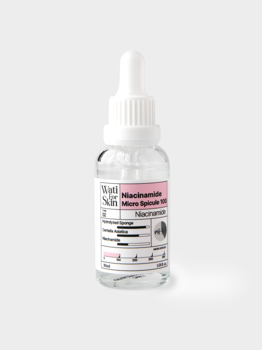 Wati For Skin Niacinamide Essence Micro Spicule 100 Сыворотка эссенция для лица с ниацинамидом, центеллой и микроиглами, 30 мл купить в интернет-магазине Skin-Mag