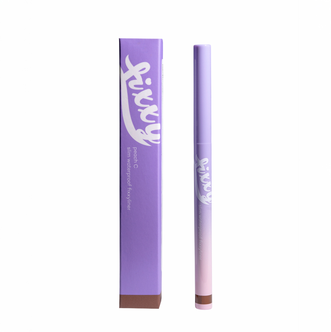 PEACH C Waterproof Fixxyliner 02 Deep Brown Водостойкий карандаш для глаз, тёмно - коричневый купить в интернет-магазине Skin-Mag