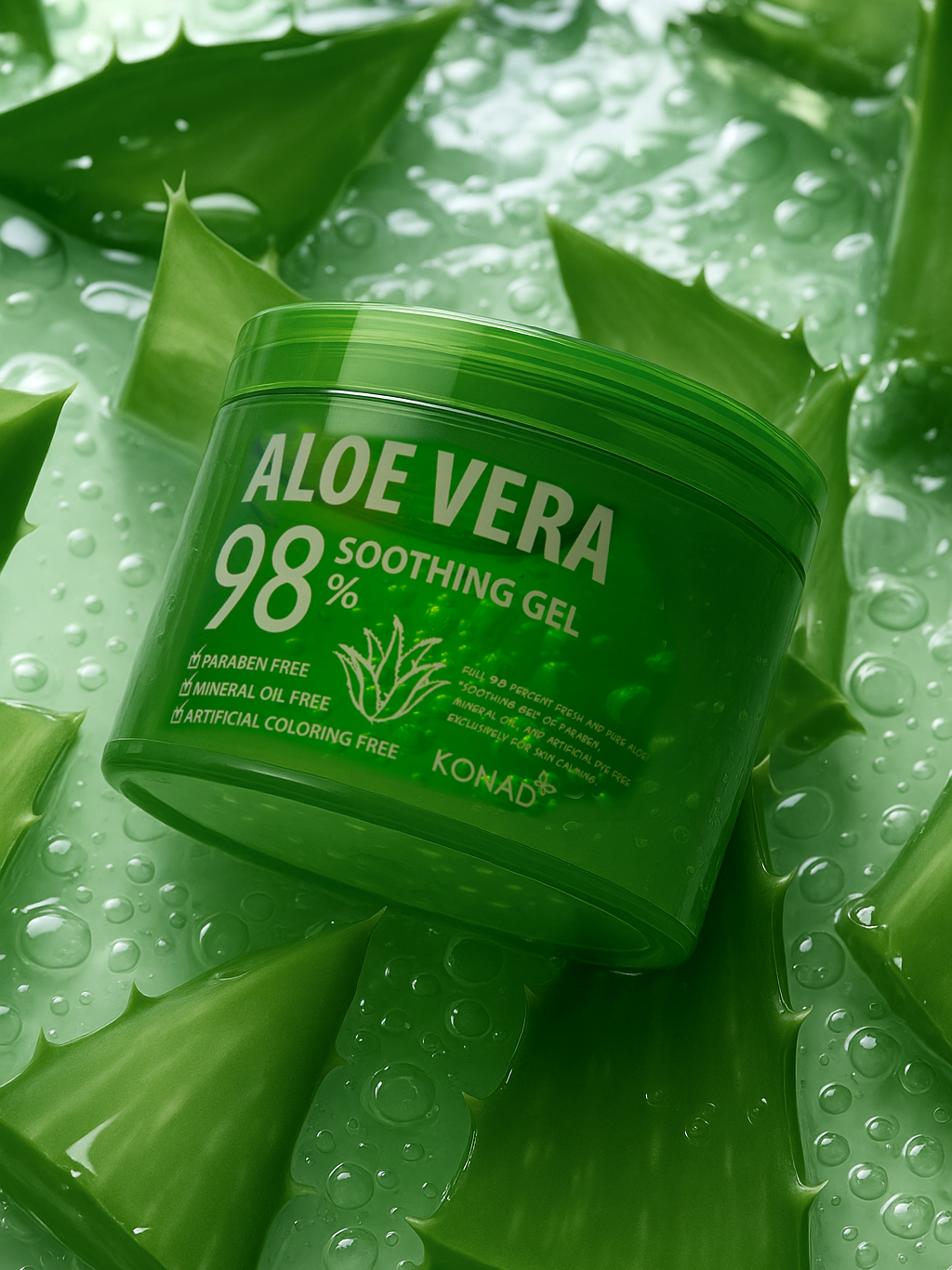 Konad Aloe Vera 98% Soothing Gel Гель алоэ вера 98% для лица и тела, 500 мл купить в интернет-магазине Skin-Mag