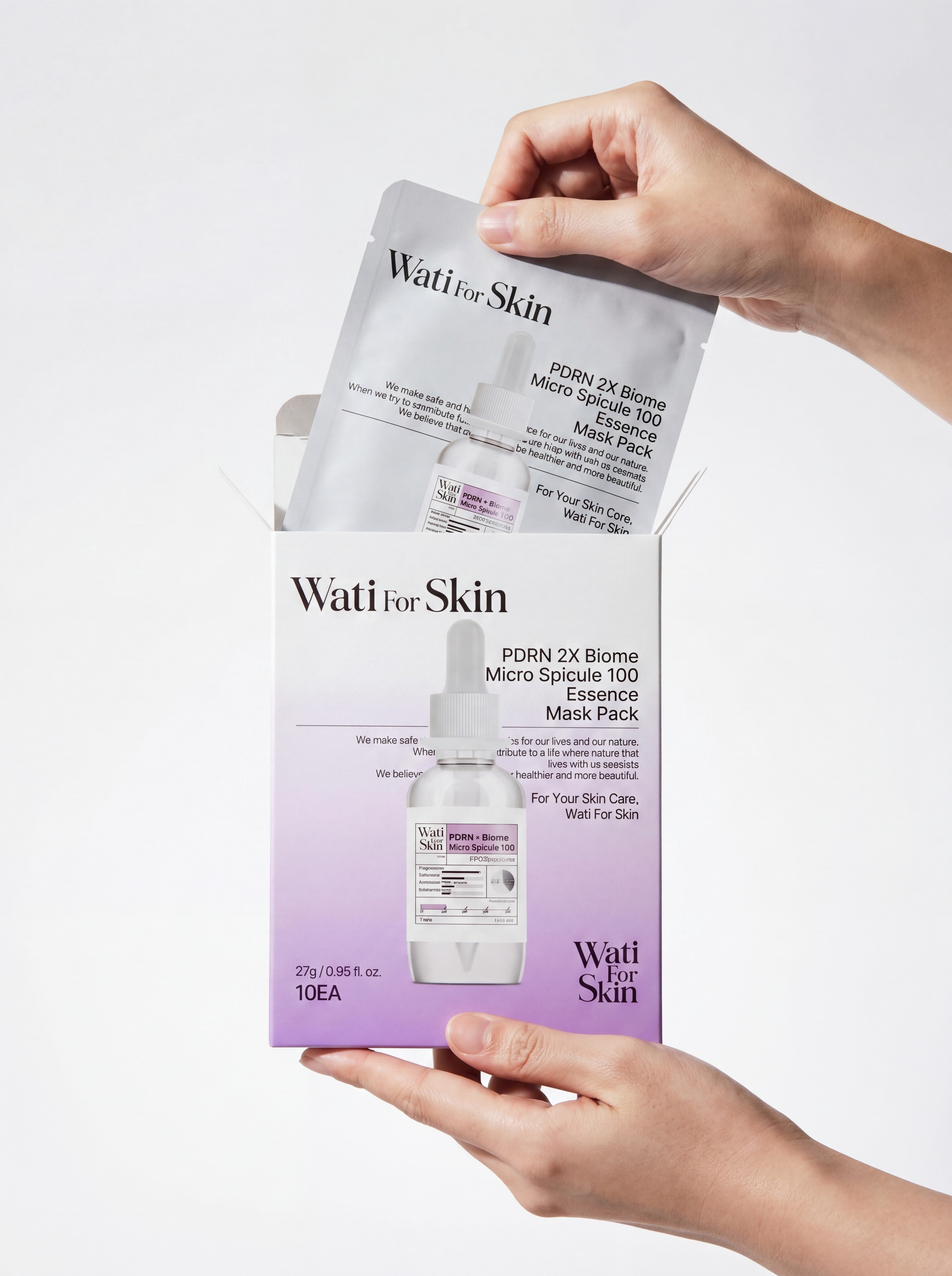 Wati For Skin PDRN 2x Biome Micro Spicule 100 Essence Mask Маска для лица купить в интернет-магазине Skin-Mag