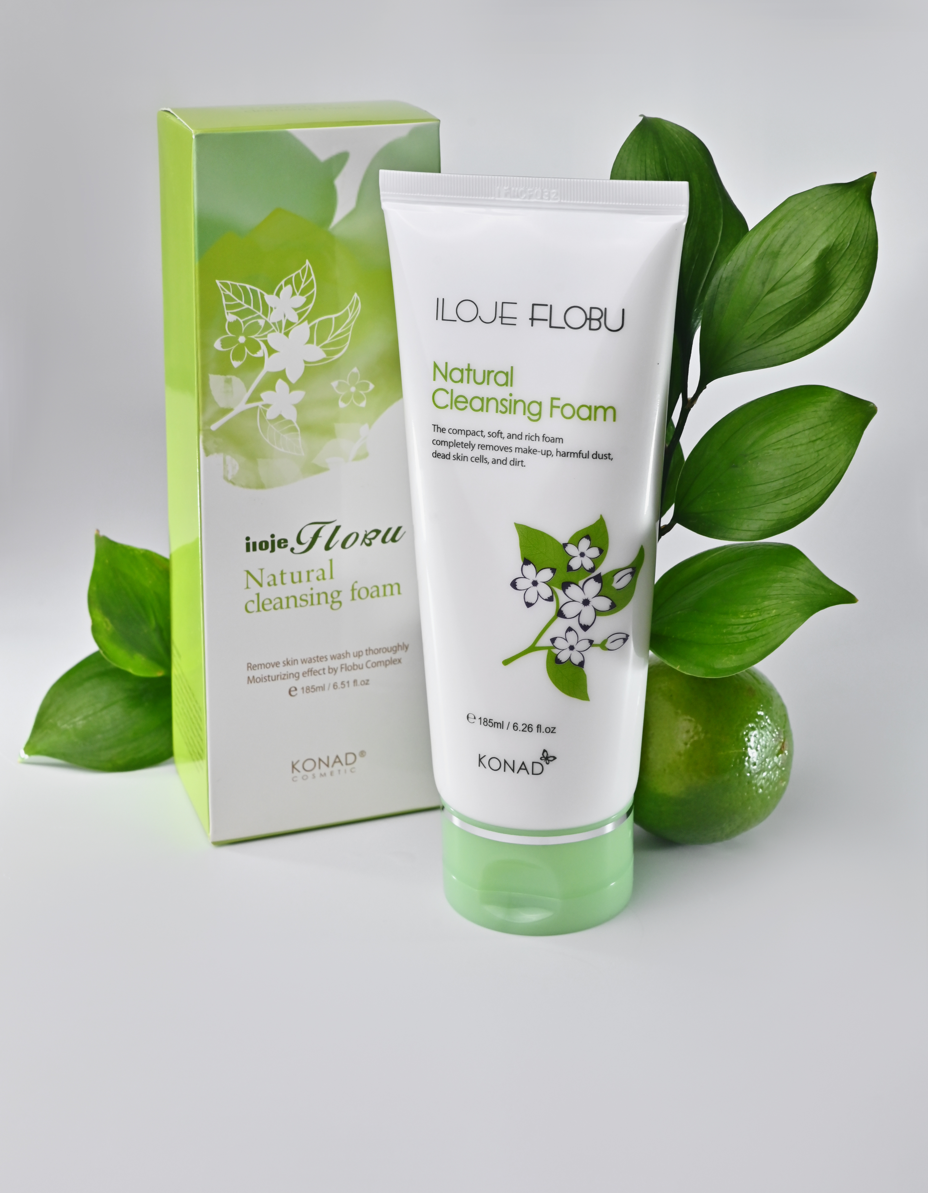 Konad iloje Flobu Natural Foam Cleansing Пенка для умывания с коэнзим Q10, 185 мл купить в интернет-магазине Skin-Mag