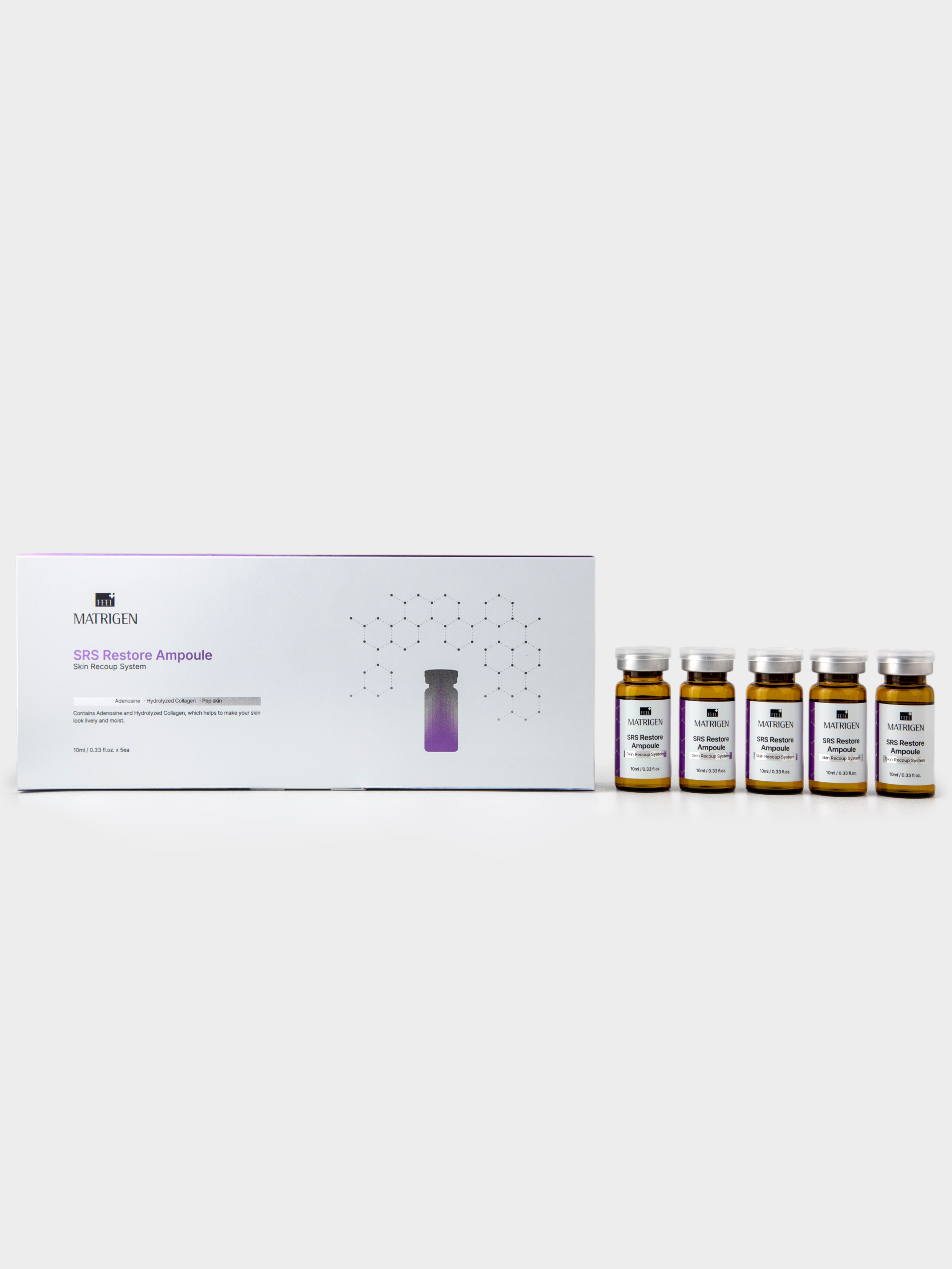 Matrigen SRS Restore Ampoule Восстанавливающая сыворотка для лица с пептидами и аденозином, 10 мл х 5 шт купить в интернет-магазине Skin-Mag
