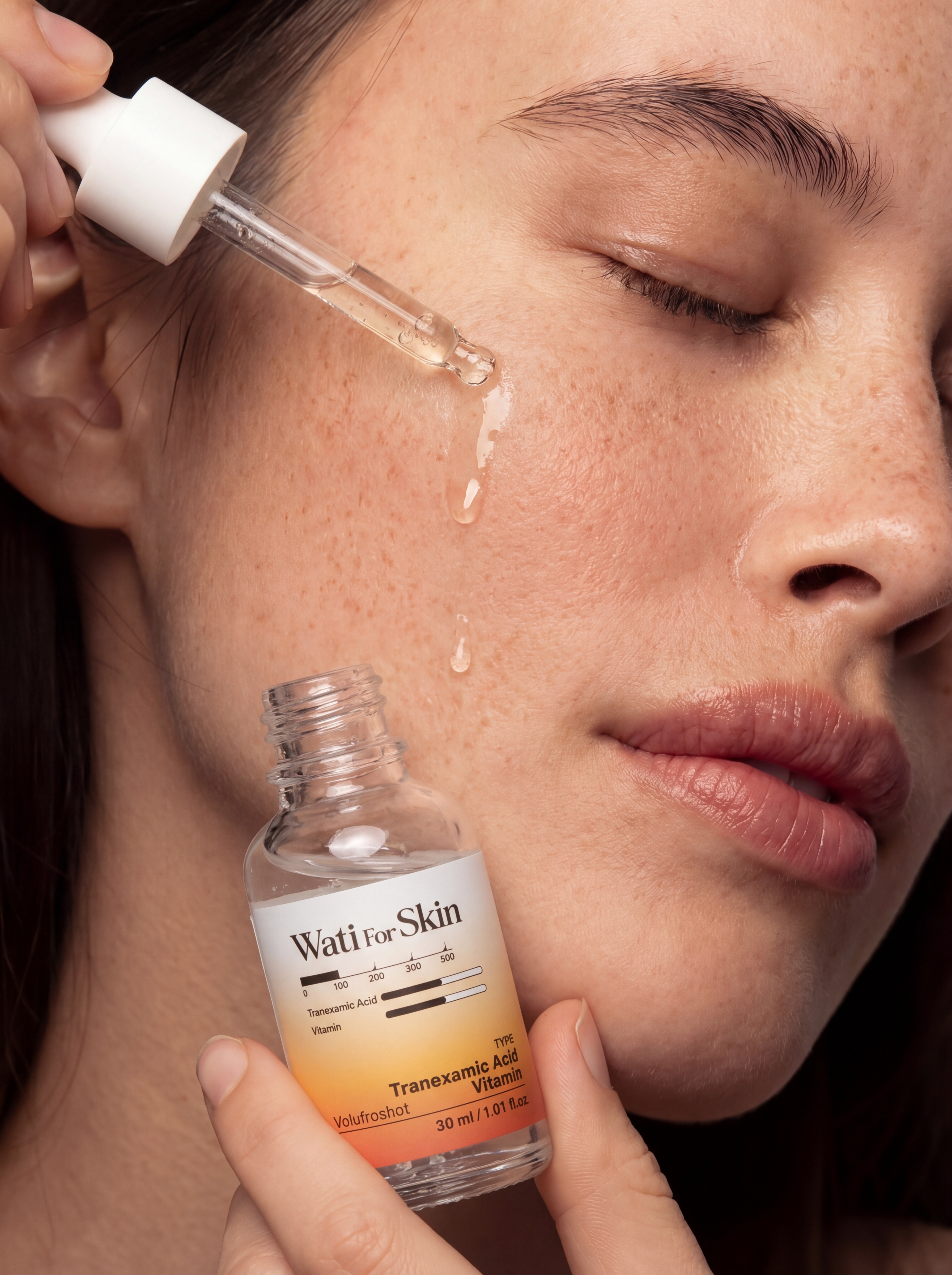 Wati For Skin Tranexamic Acid Vitamin Volufroshot Ampoule Сыворотка для лица с транексамовой кислотой и витамином С, 30 мл купить в интернет-магазине Skin-Mag