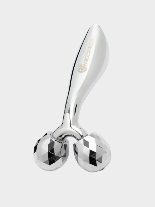 Mezonica Metal 3D Face lifting roller straight Роликовый массажер роллер для лифтинг массажа кожи лица тела, домашний ручной купить в интернет-магазине Skin-Mag