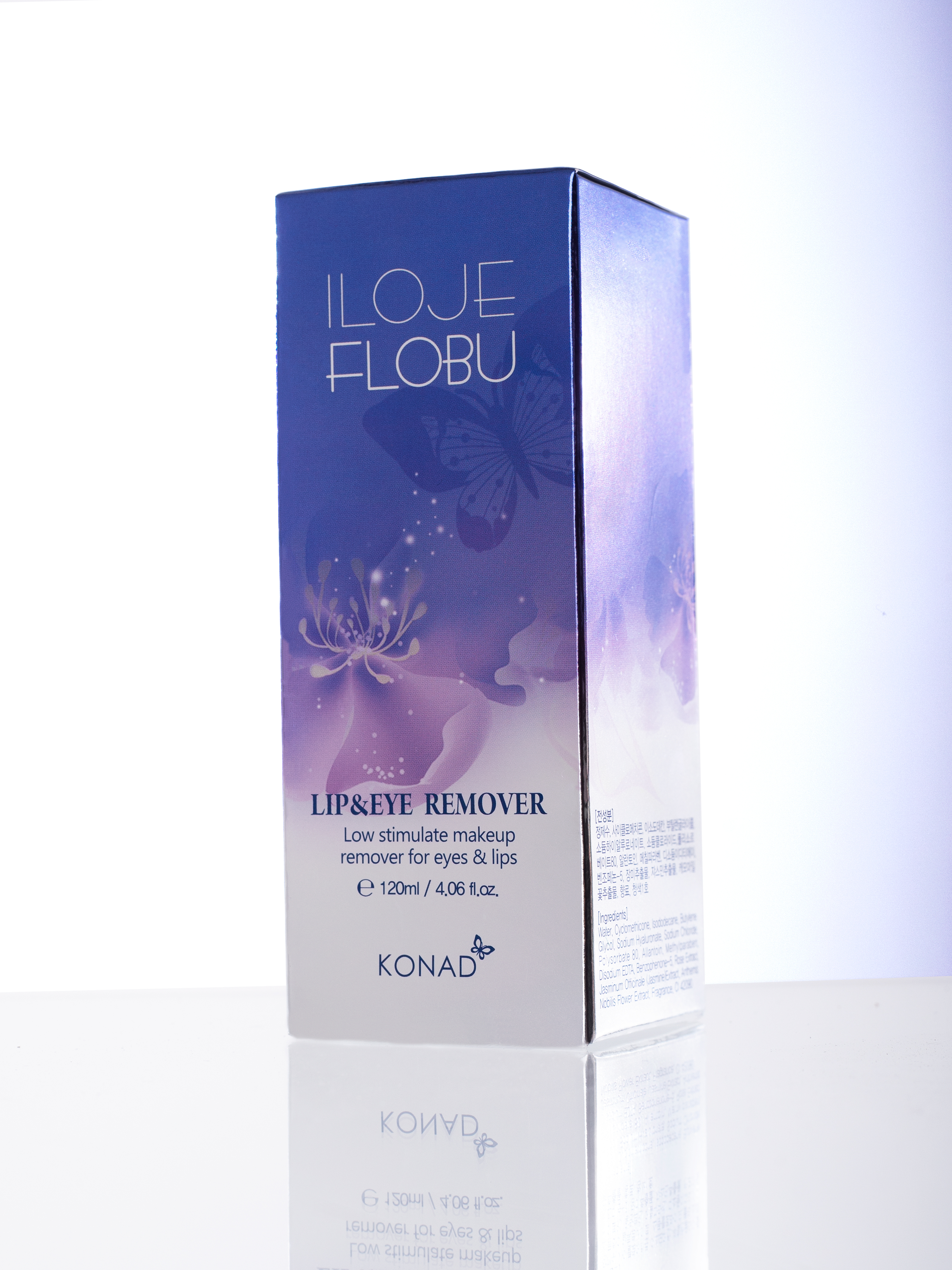Konad iloje Flobu Lip ＆ Eye Cleaner Средство для снятия макияжа двухфазное, 120 мл купить в интернет-магазине Skin-Mag