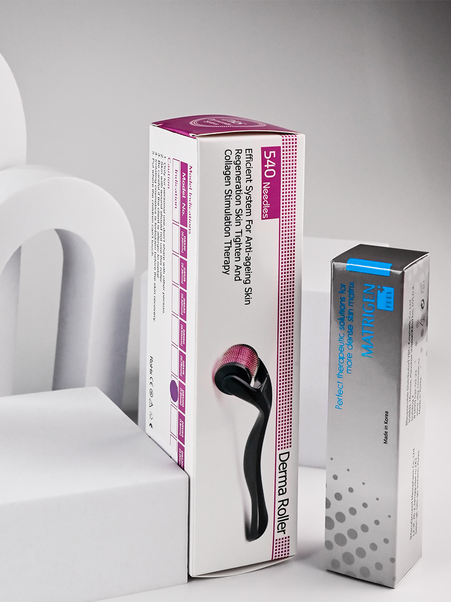 Набор DRS Мезороллер 540 игл 1 мм и Мезококтейль для волос Matrigen Mesotox Scalp Solution 1 х 10 мл, для мезотерапии кожи головы купить в интернет-магазине Skin-Mag