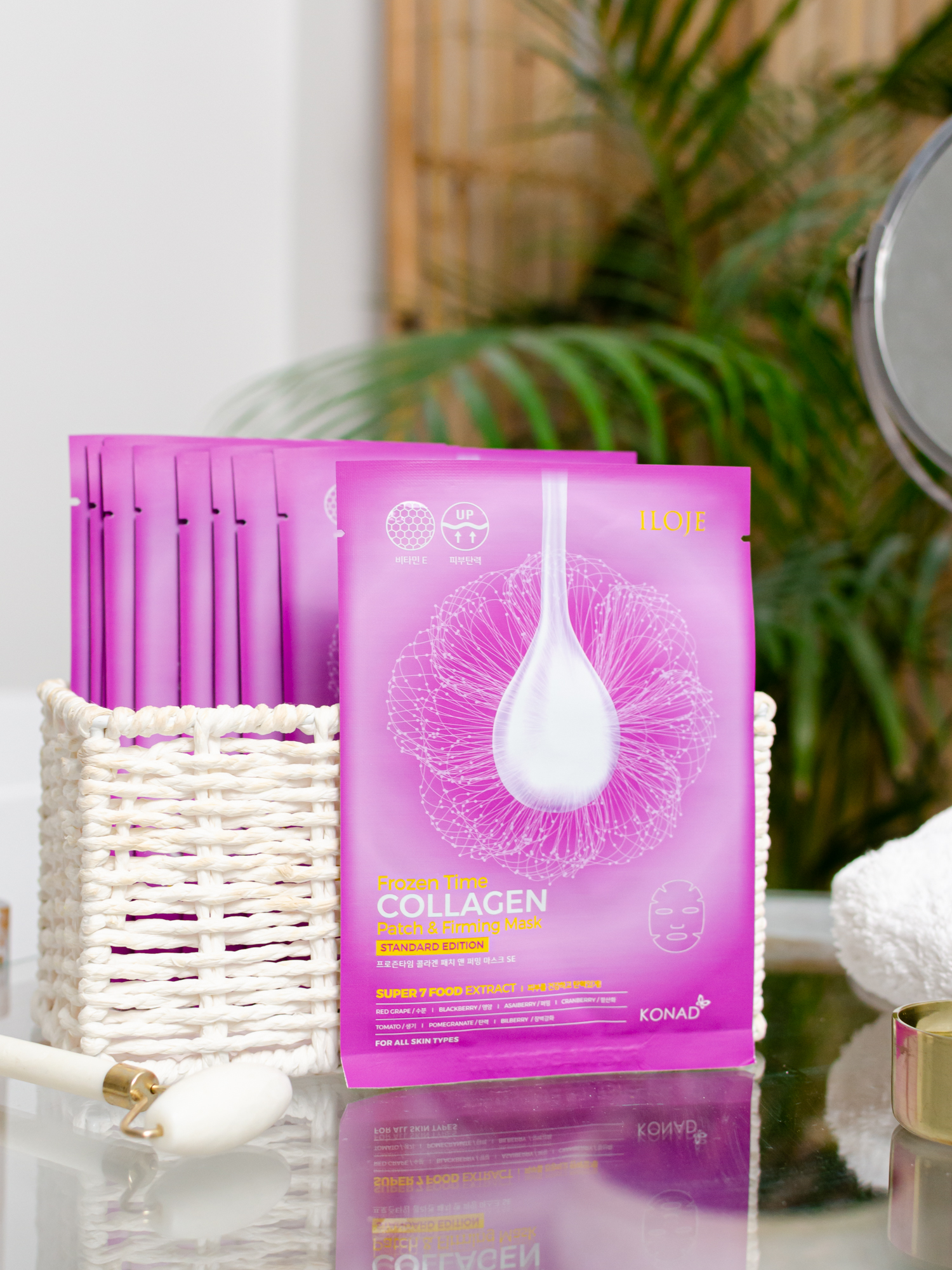 Konad Frozen Time Firming Patch ＆ Mask SE Укрепляющая маска патчи для упругости кожи лица тканевая, 1 шт купить в интернет-магазине Skin-Mag