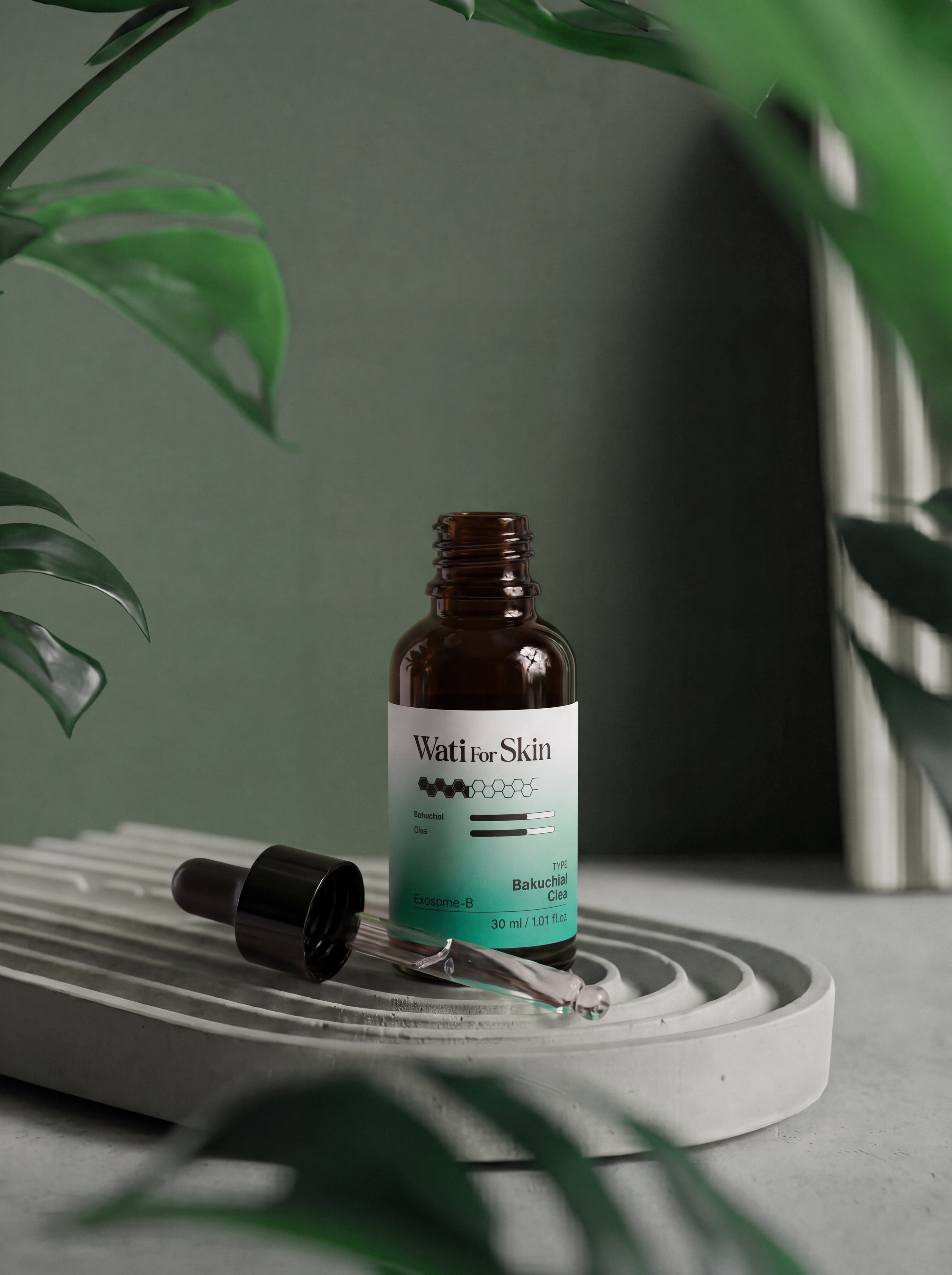 Wati For Skin Bakuchiol Barrier CICA Exosome-B Ampoule Сыворотка для лица с бакучиолом, центеллой и экзосомами, 30 мл купить в интернет-магазине Skin-Mag