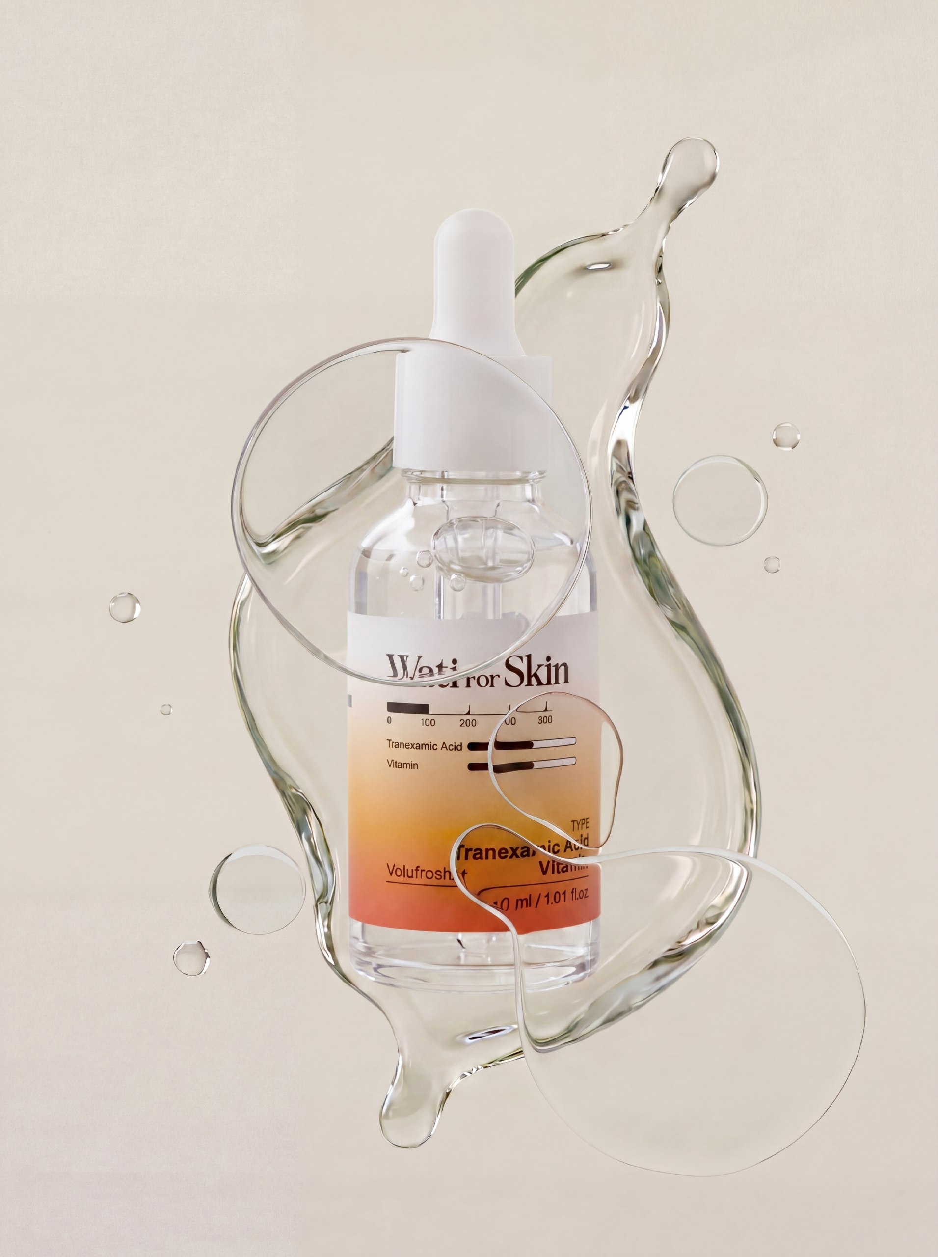 Wati For Skin Tranexamic Acid Vitamin Volufroshot Ampoule Сыворотка для лица с транексамовой кислотой и витамином С, 30 мл купить в интернет-магазине Skin-Mag