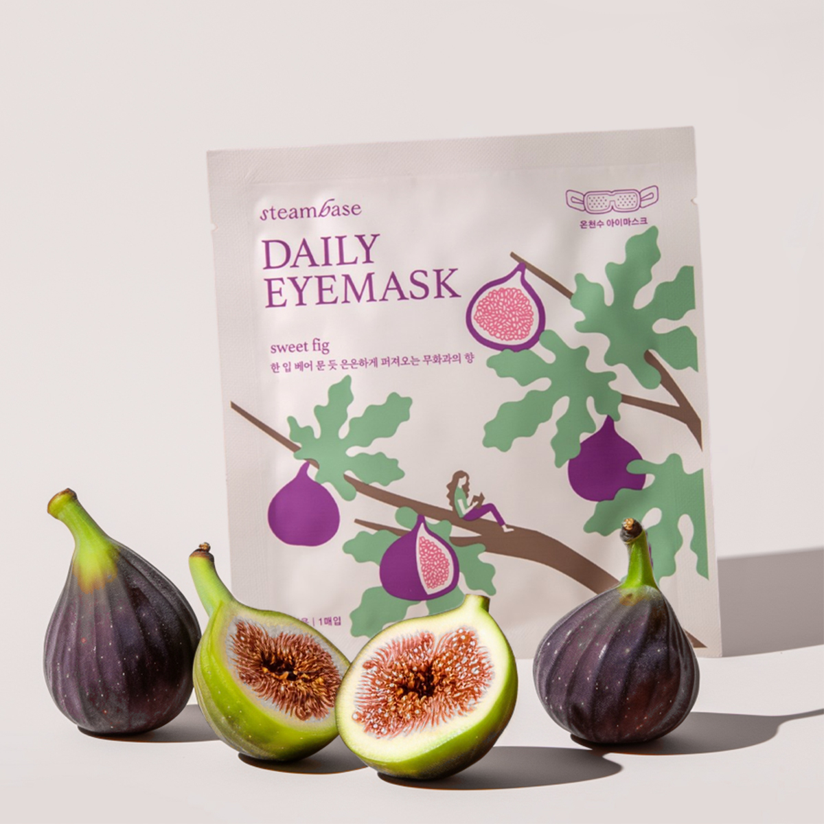 STEAMBASE DAILY EYEMASK SWEET FIG, набор масок с эффектом ароматерапии 5шт купить в интернет-магазине Skin-Mag