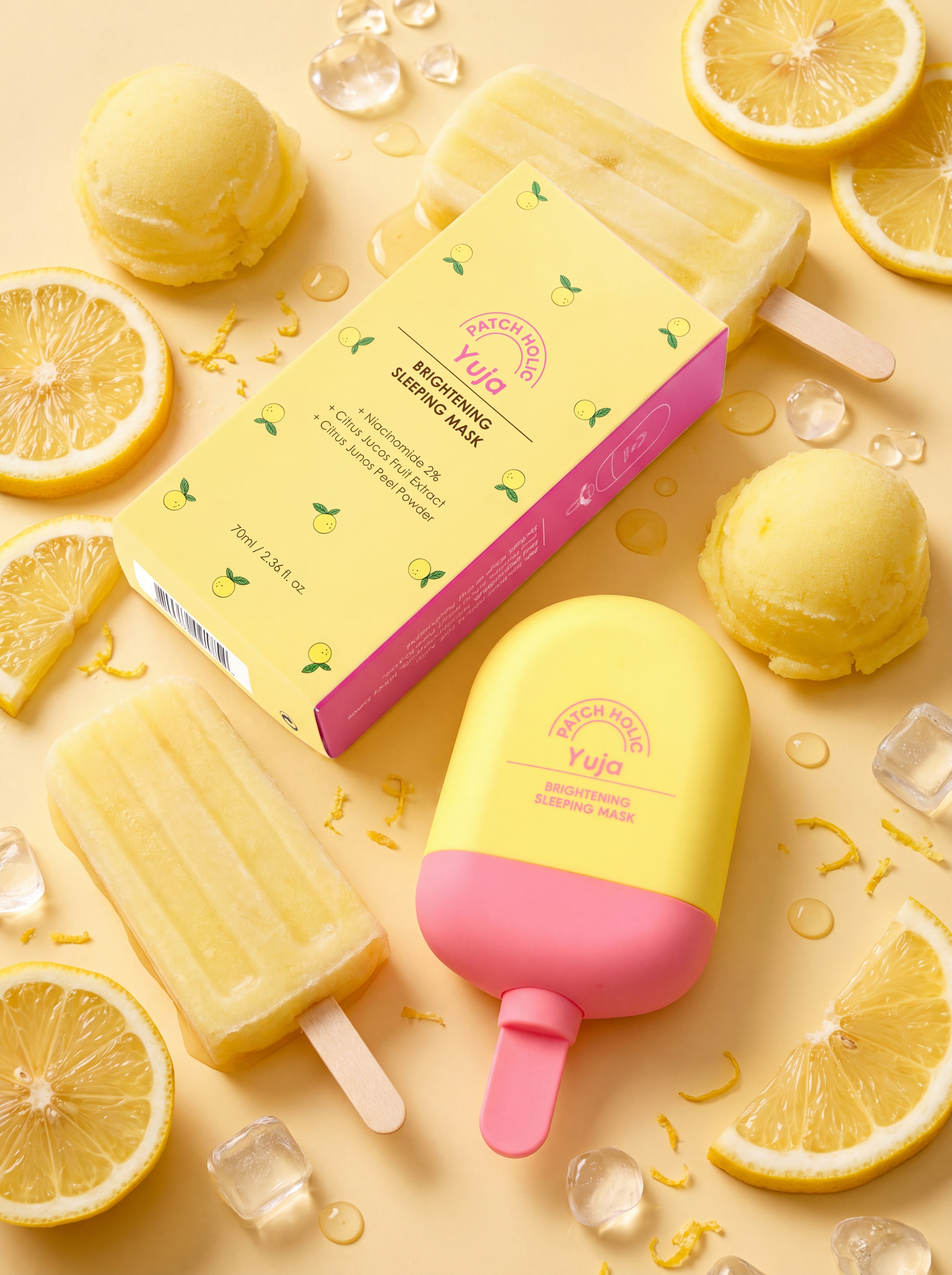 Patch Holic Yuja Brightening Sleeping Mask Ночная маска для сияния кожи с экстрактом юджи, 70 мл купить в интернет-магазине Skin-Mag