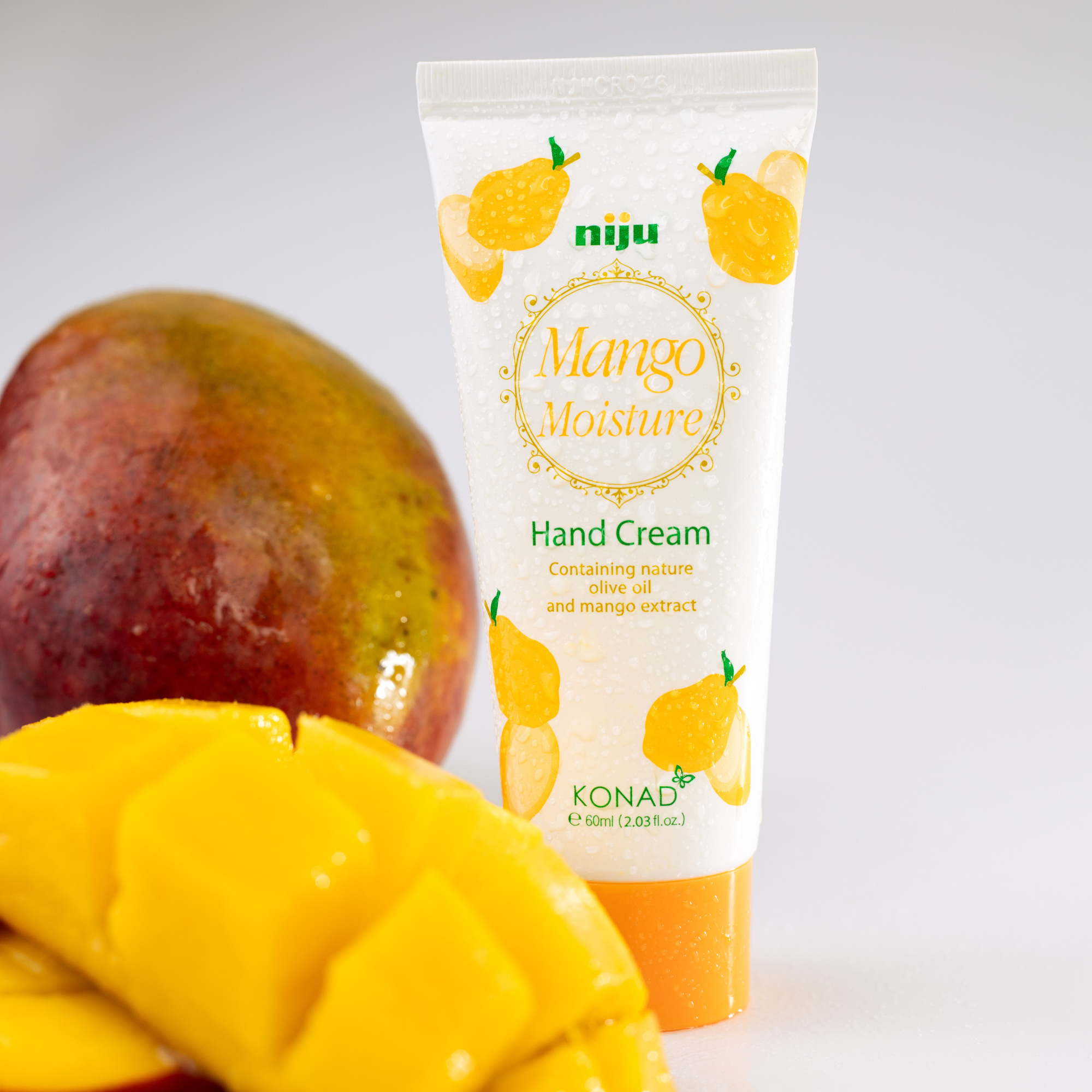 Konad Niju Moisture Hand Cream Mango Увлажняющий крем для рук c экстрактом манго, 60 мл купить в интернет-магазине Skin-Mag