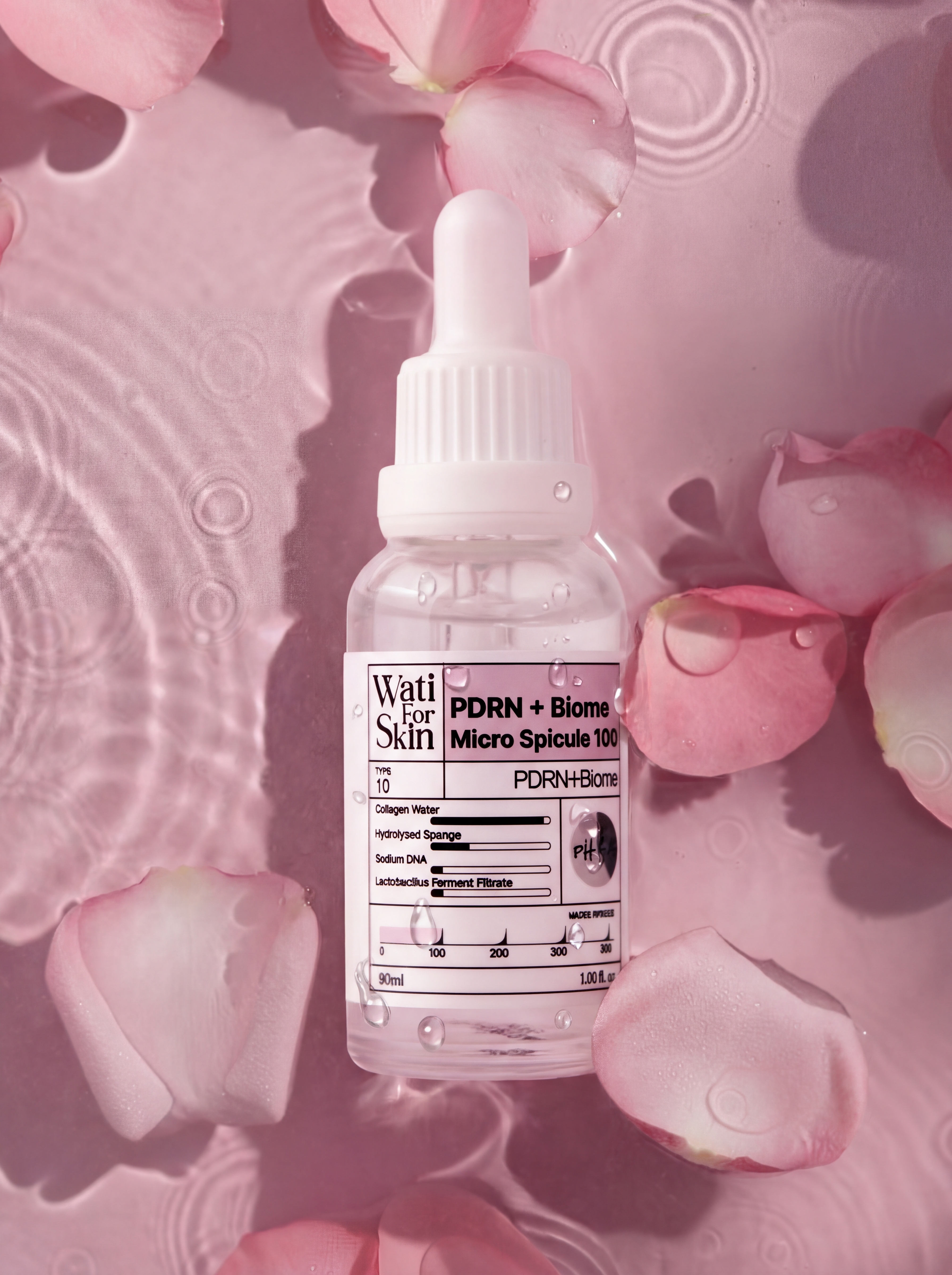 Wati For Skin PDRN + Biome Essence Microshot 100 Сыворотка - эссенция для лица с микроиглами спикула купить в интернет-магазине Skinmag