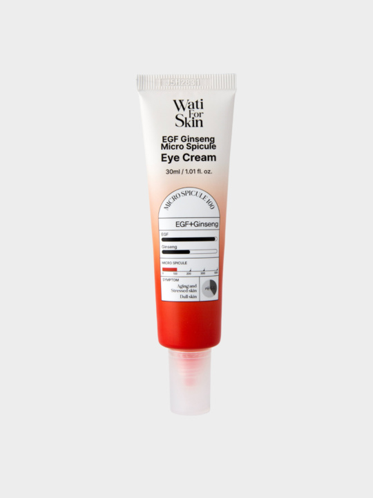 Wati For Skin EGF Ginseng Microshot Eye Cream Крем для области вокруг глаз с EGF пептидами, экстрактом женьшеня и микроиглами, 30 мл купить в интернет-магазине Skin-Mag