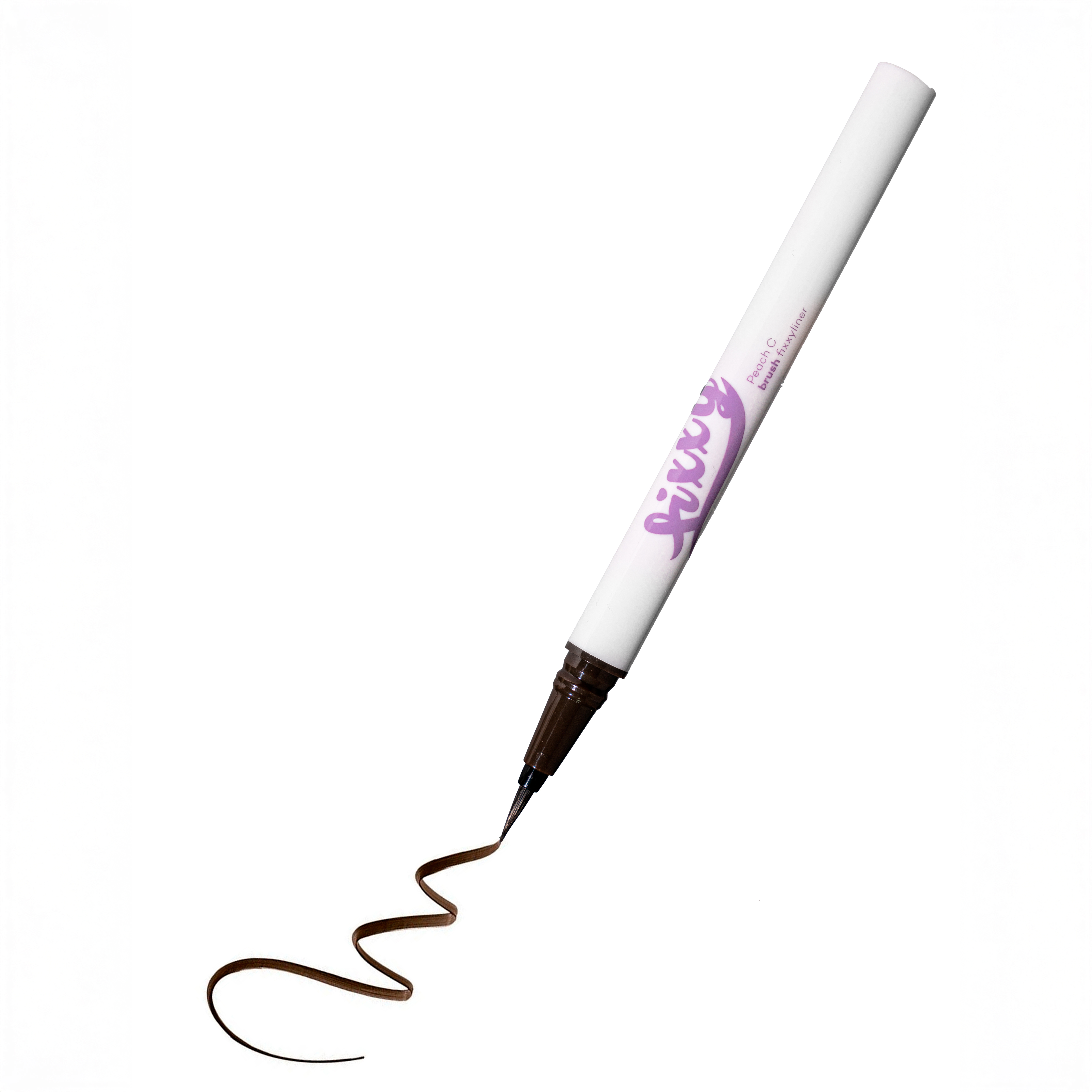 PEACH C Brush Fixxyliner 01 Black Brown Подводка для глаз, чёрно-коричневая купить в интернет-магазине Skin-Mag