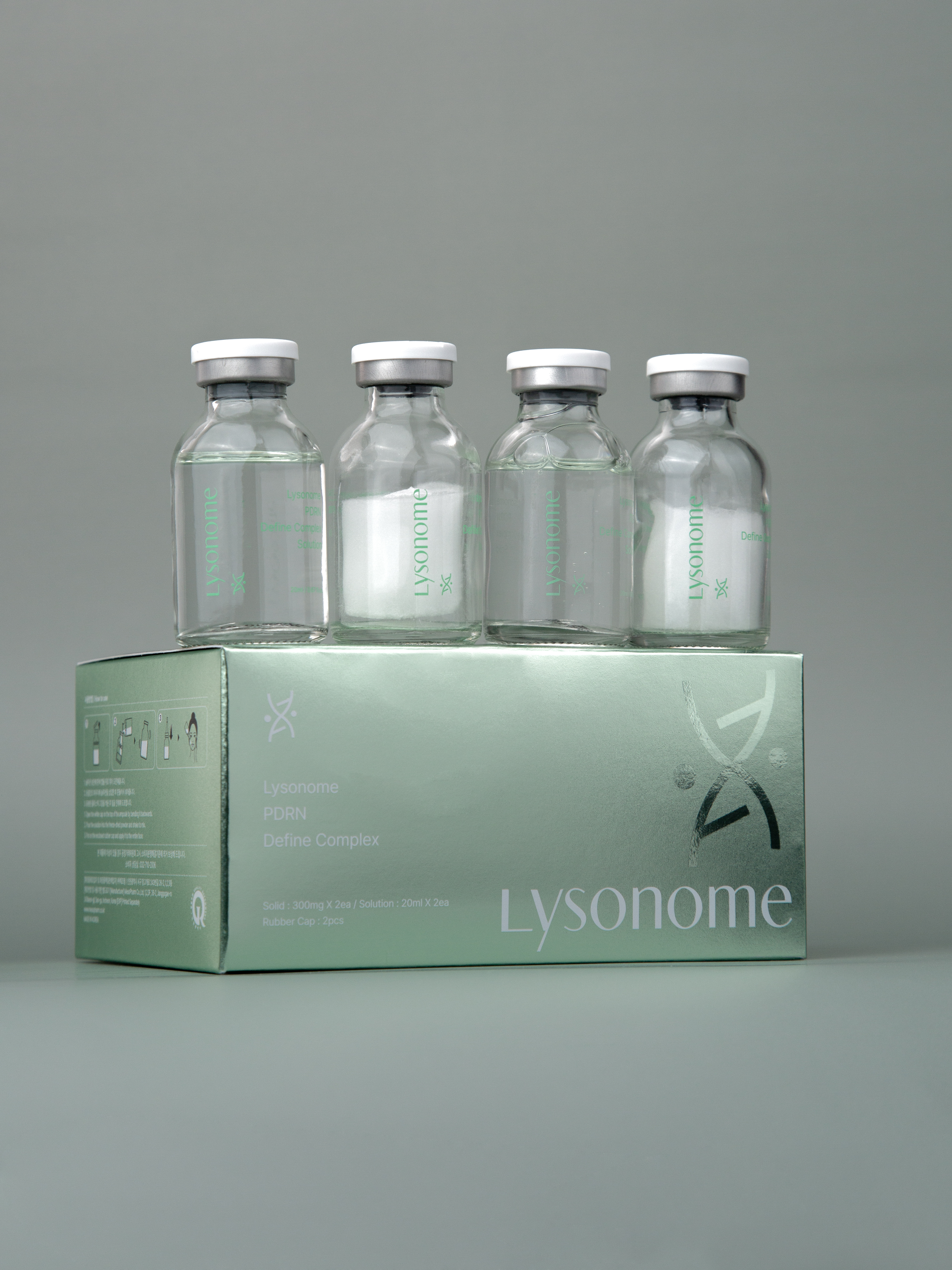 Lysonome PDRN Define Complex Freeze-Drying Сыворотка для лица с PDRN интенсивная, 20 мл х 2 шт и 300 мг х 2 шт купить в интернет-магазине Skin-Mag
