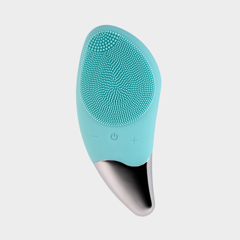 Mezonica Sonic Facial brush (Silicone Guasha) green Электрическая силиконовая ультразвуковая щетка для очищения и массажа кожи лица, цвет зеленый купить в интернет-магазине Skin-Mag
