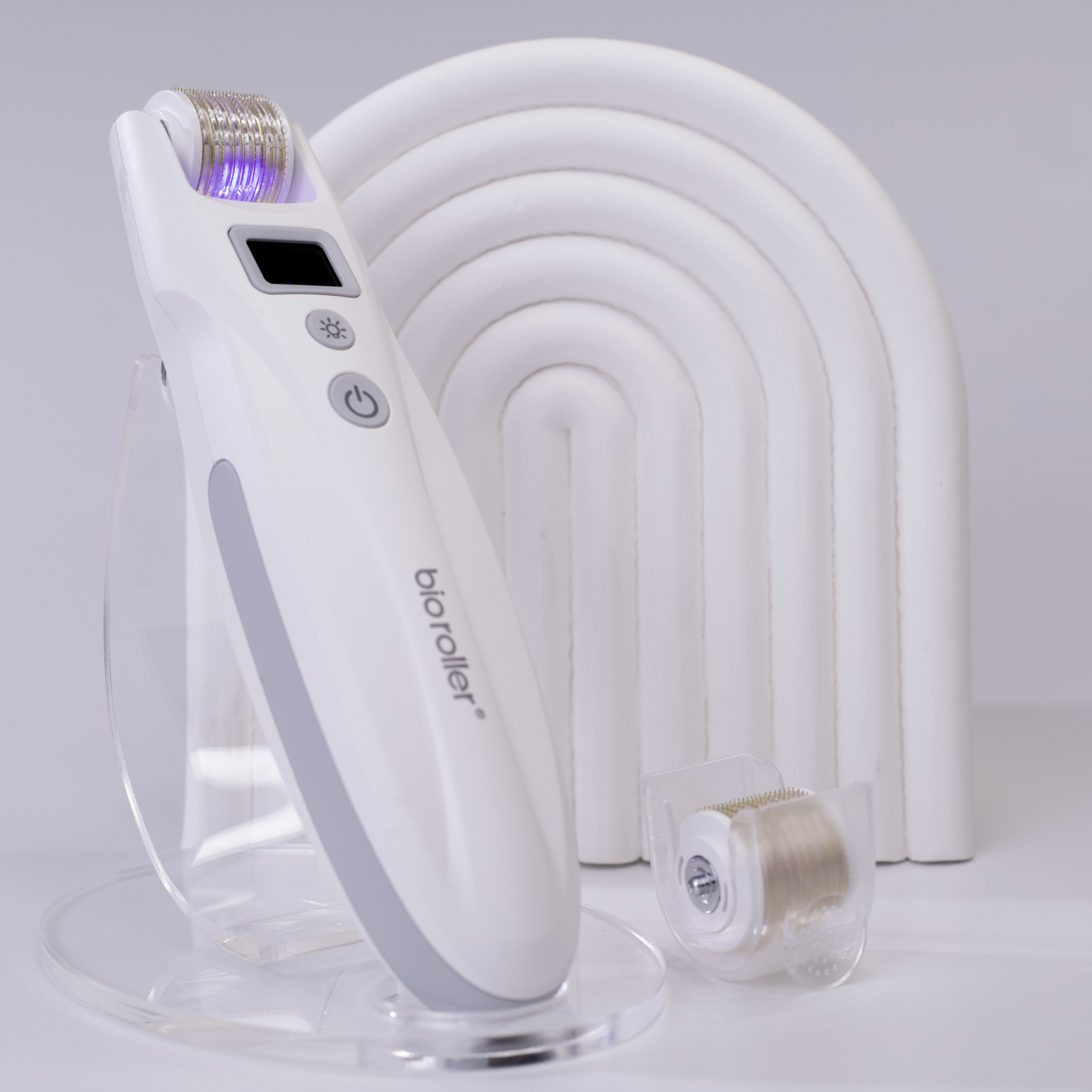 Mezonica Bio Roller G5 Аппарат для лица, тела и волос 2 в 1 / Мезороллер с 2 насадками 540 игл 0.5 мм для микронидлинга и микротоковой терапии / мезотерапия и EMS микротоки купить в интернет-магазине Skin-Mag