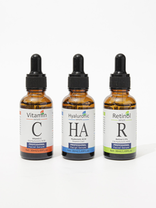 Mezonica Face serum set (Hyaluronic Acid + Vitamin C + Retinol 2,5%) Сыворотка для лица 3-х видов, 30 мл х 3 шт