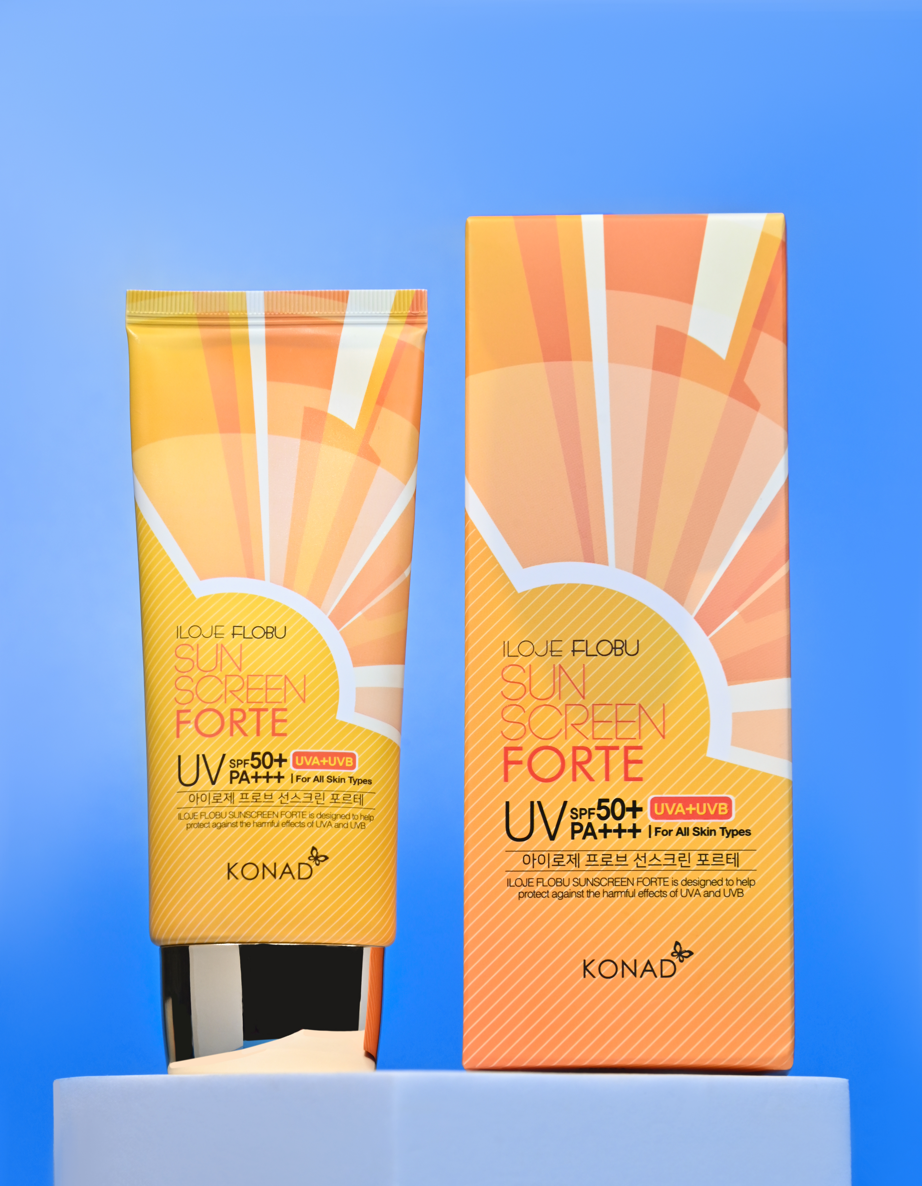 Konad iloje Flobu Sunscreen Forte Солнцезащитный крем для лица SPF50+ PA+++, 70 мл купить в интернет-магазине Skin-Mag