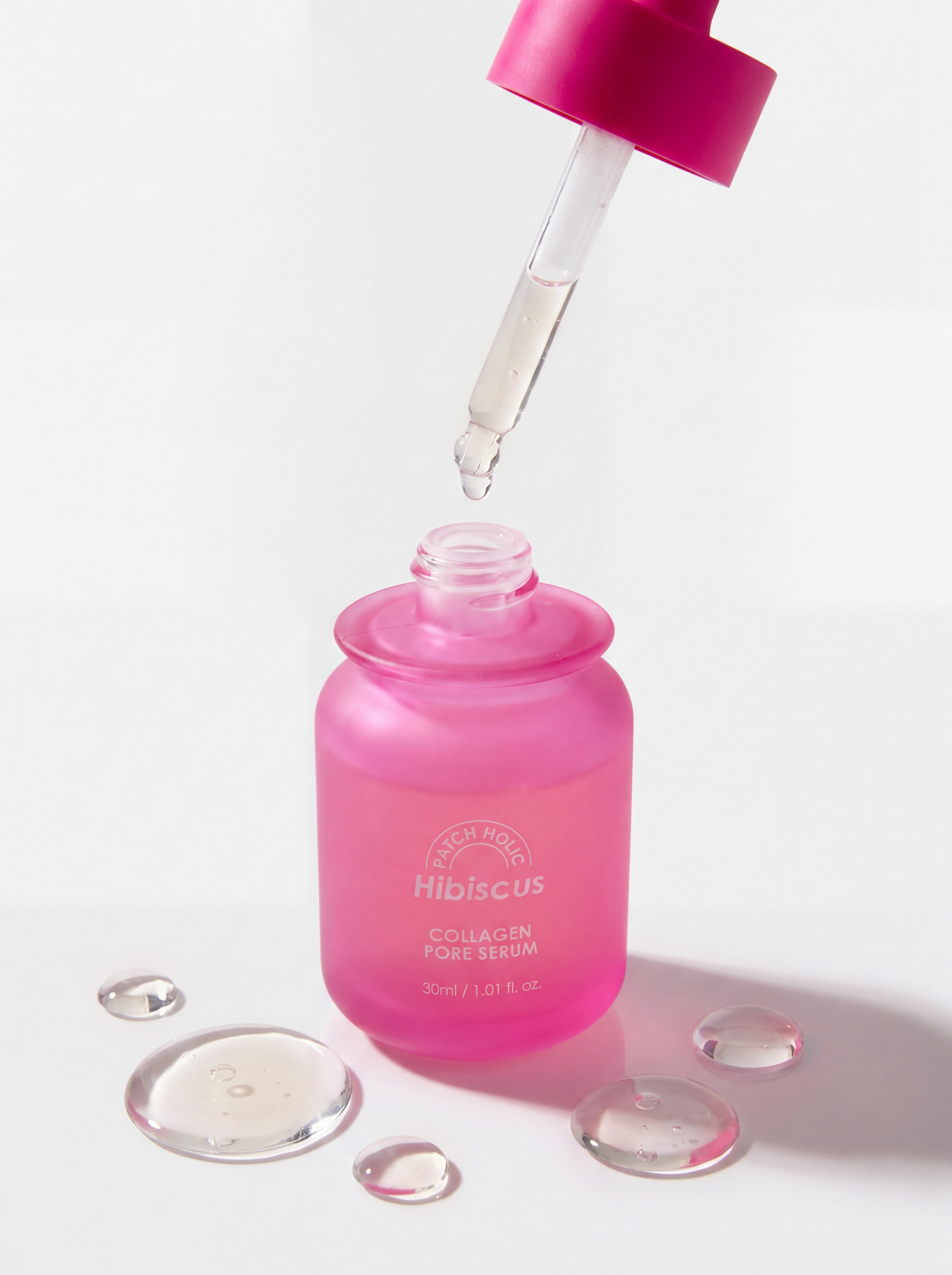 Patch Holic Hibiscus Collagen Pore Serum Антивозрастная сыворотка для лица с коллагеном и гибискусом для эластичности и сужения пор, 30 мл купить в интернет-магазине Skin-Mag