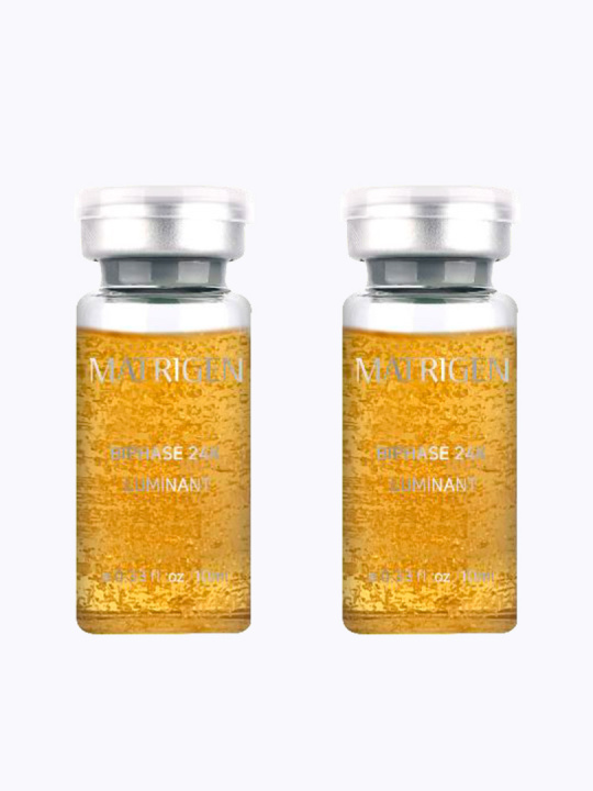 Matrigen Bi-Phase 24K Gold Luminant Ampoule Cыворотка для лица с золотом 24К и пептидами, 10 мл х 2 шт