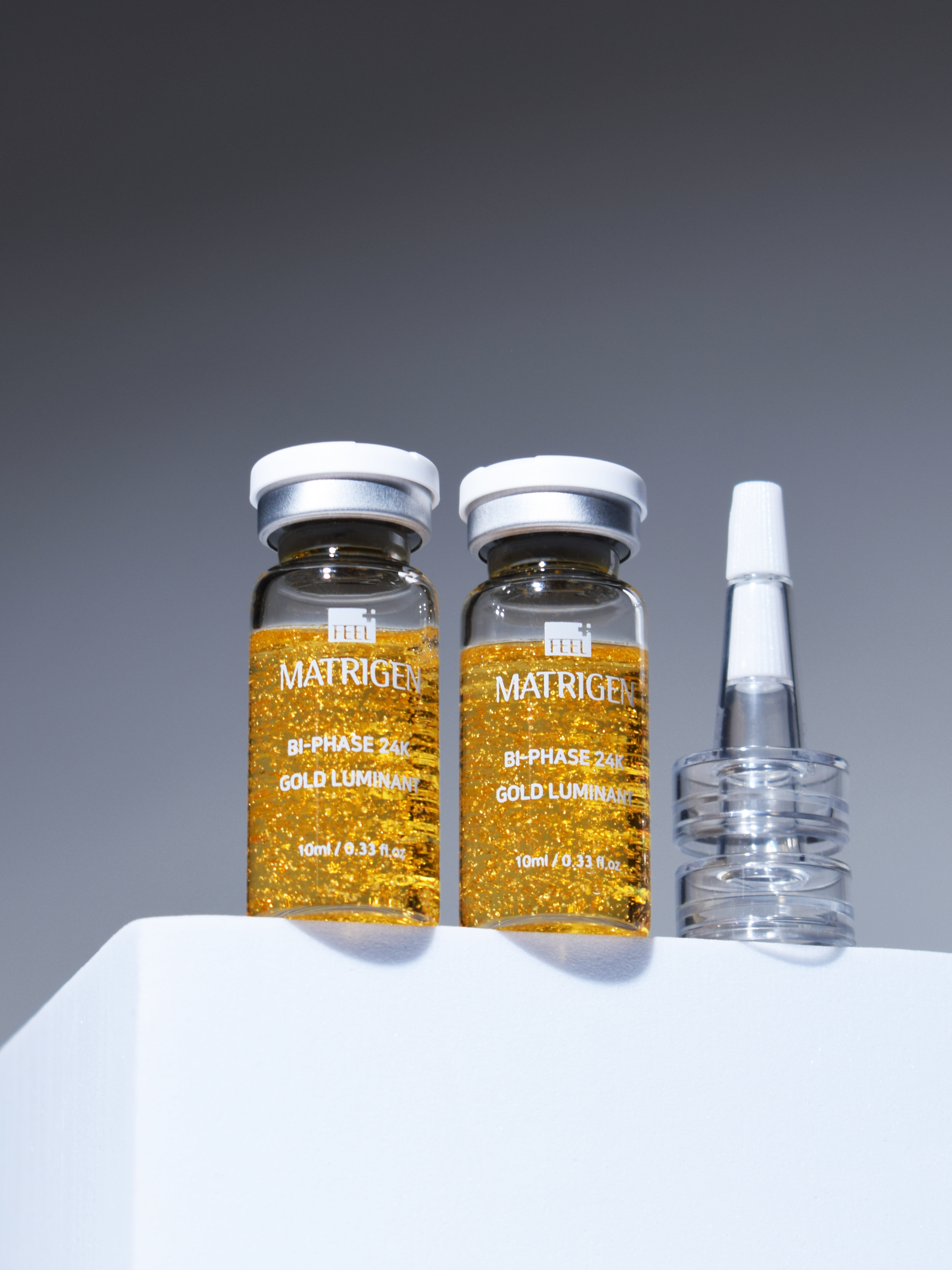 Matrigen Bi-Phase 24K Gold Luminant Ampoule Cыворотка для лица с золотом 24К и пептидами, 10 мл х 2 шт купить в интернет-магазине Skin-Mag