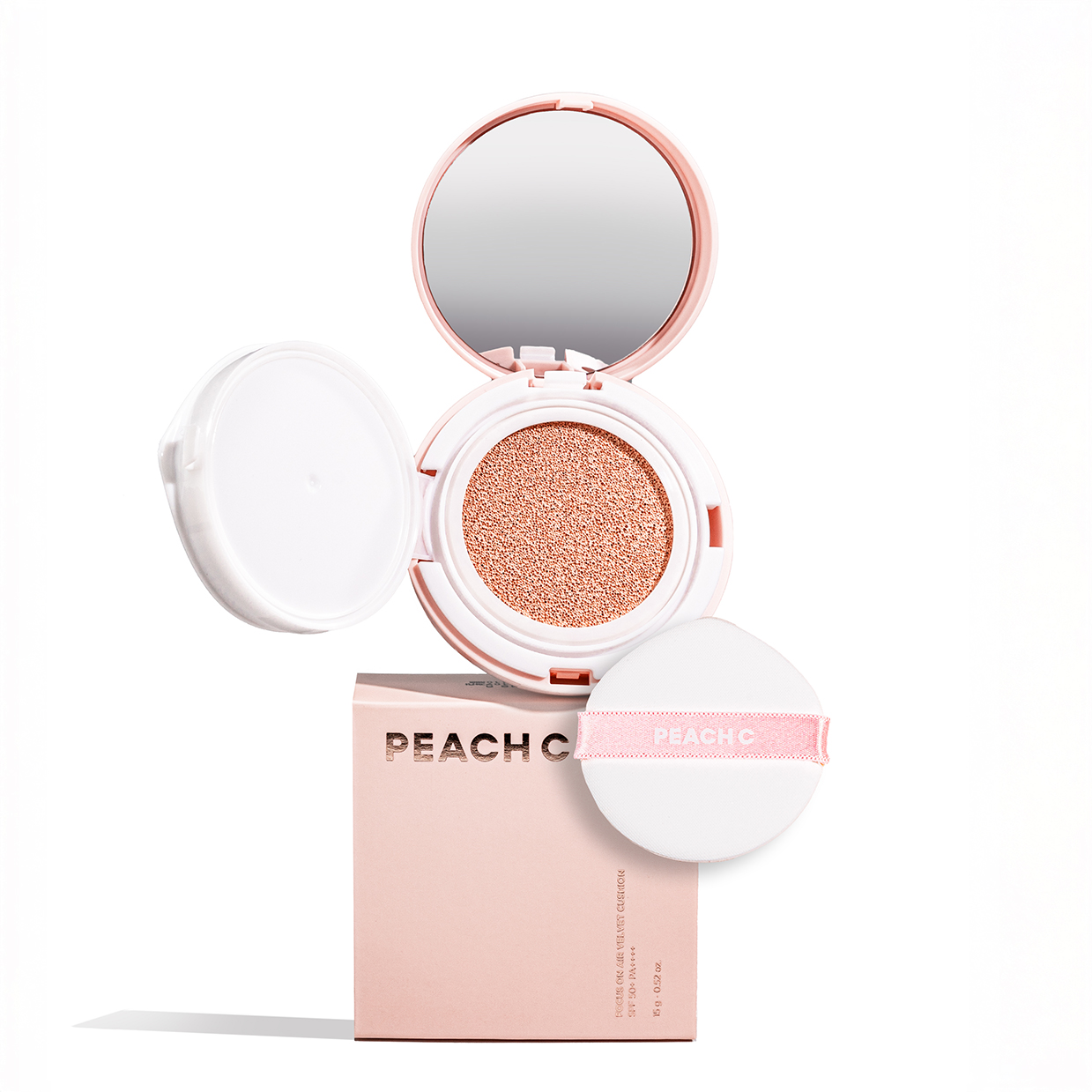 PEACH C Focus On Air Velvet Cushion 02 BEIGE Кушон для лица, оттенок 02 купить в интернет-магазине Skin-Mag