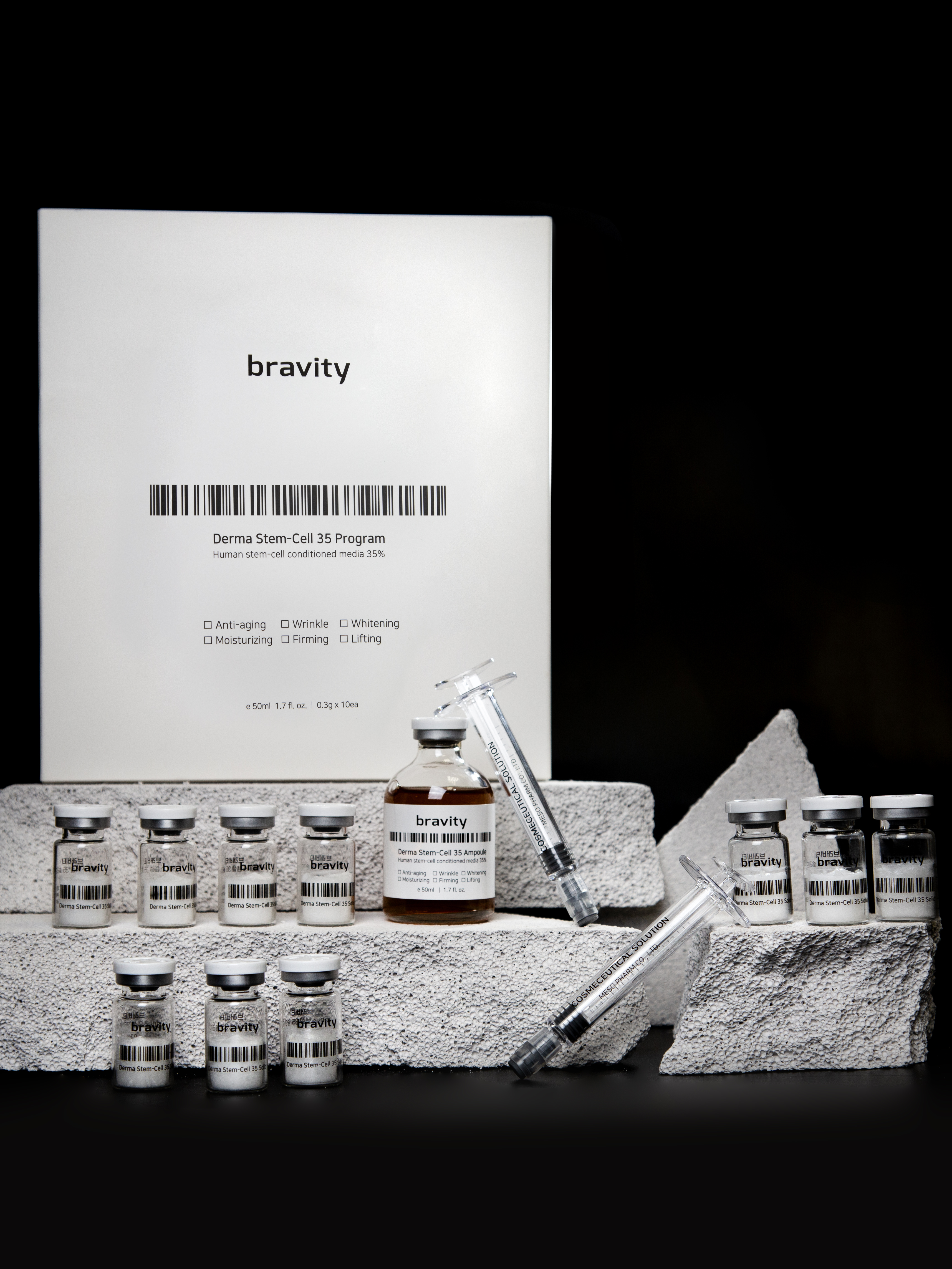 Bravity Derma Stem-Cell 35 program Сыворотка для лица интенсивно омолаживающая, 50 мл и 0,3 г х 10 шт купить в интернет-магазине Skin-Mag