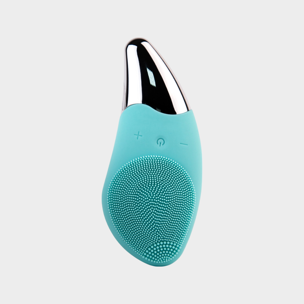 Mezonica Sonic Facial brush (Silicone Guasha) green Электрическая силиконовая ультразвуковая щетка для очищения и массажа кожи лица, цвет зеленый купить в интернет-магазине Skin-Mag